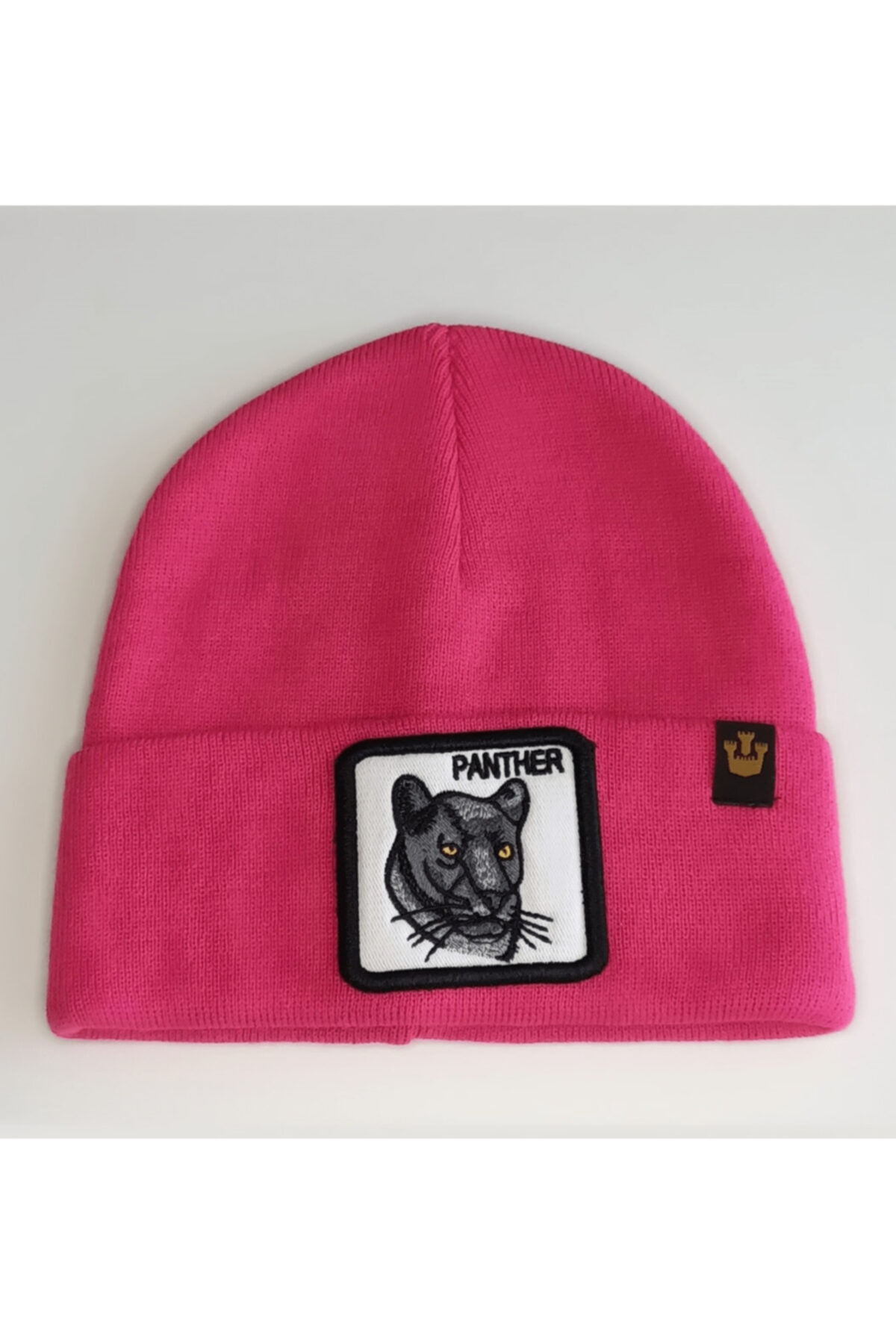E2 STORE Neon Pembe Hayvan Figürlü Bere-panther
