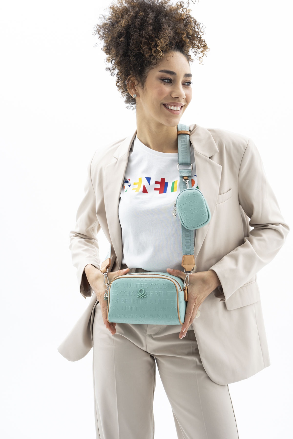 United Colors of Benetton Benetton Kadın Çapraz Çanta Yeşıl-a.camel Bnt482