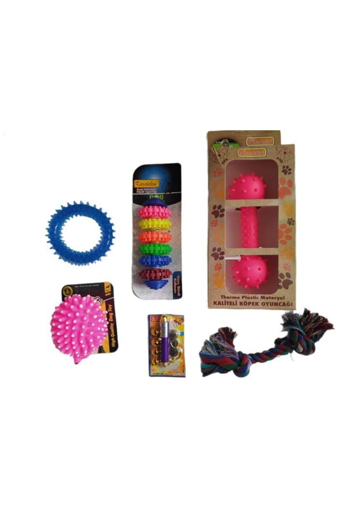 Kardelen Küçük-orta Irk Oyun Ve Diş Kaşıma Seti 6'li Paket (halter-dikenli Simit-diş Ipi-kirpi-lazer-çark)