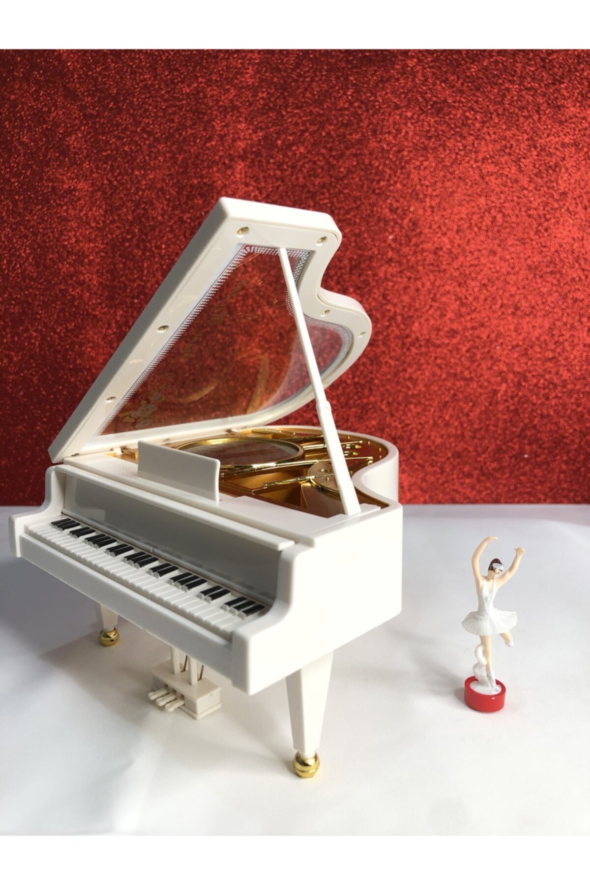 Adil Baba Dekoratif Salon Piyanosu Tasarımlı Müzik Kutusu 18x12x14 c m