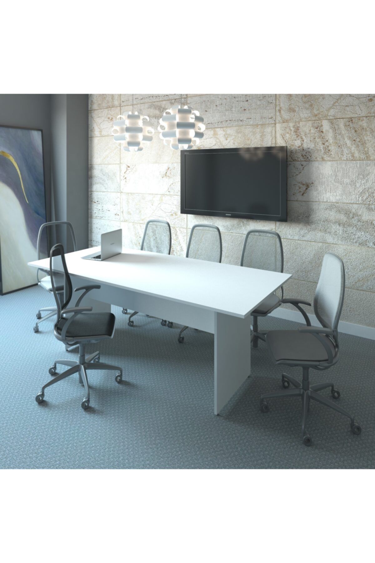 VENA Toplantı Masası 200x90x75 (18MM) Beyaz