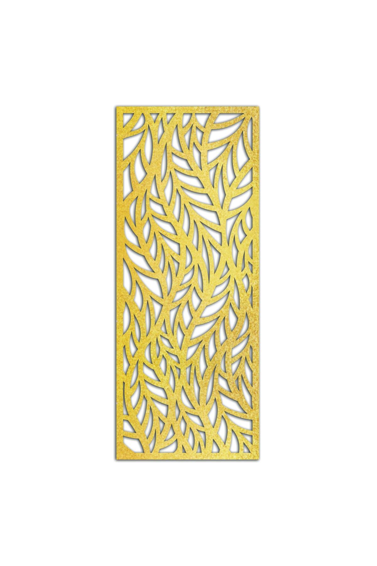 Liar Dekor Liar Ahşap Seperatör (Paravan) - KSP-194 - (10 mm) - (85 cm x 210 cm) - (Gold)