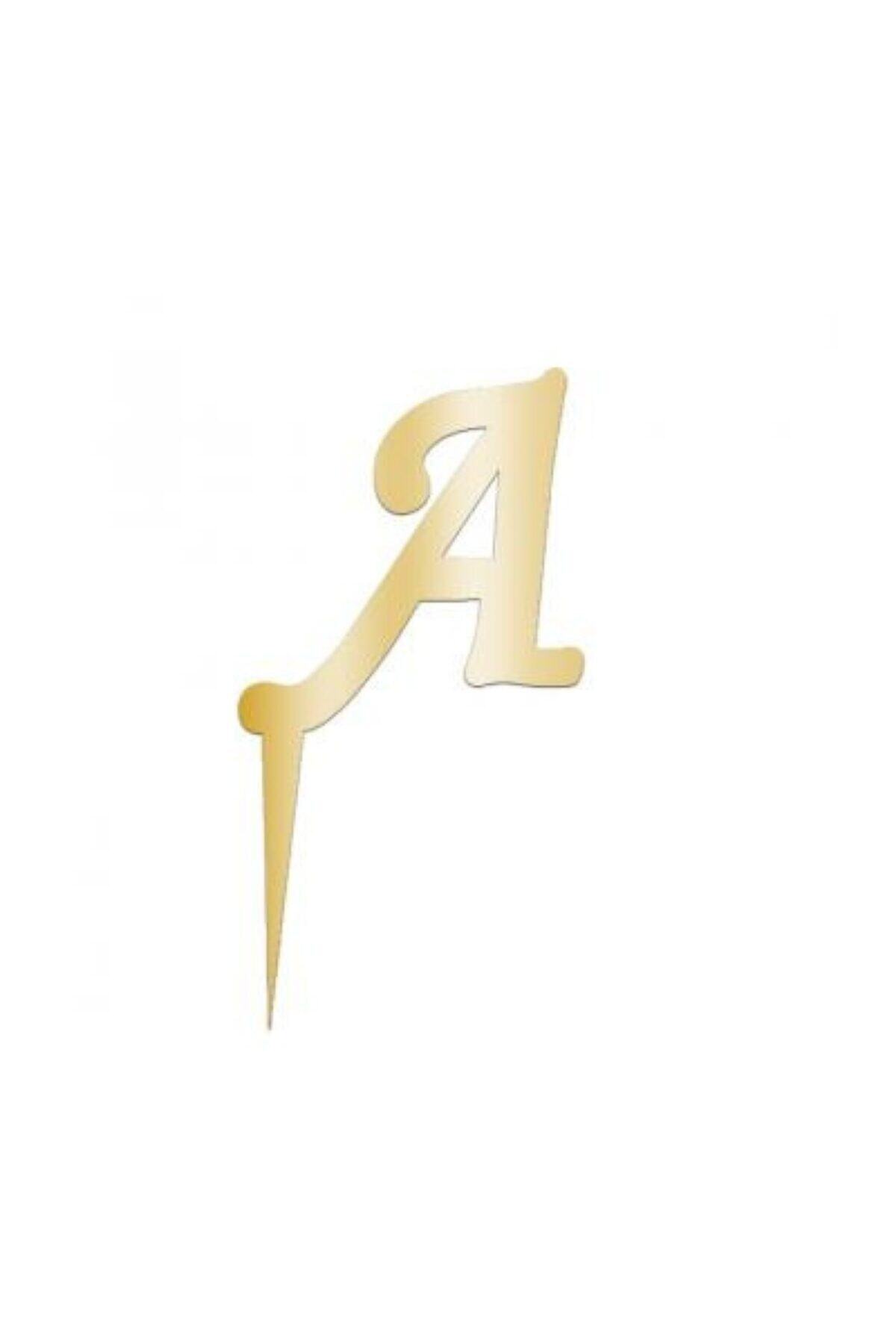 TÜFEKÇİOĞLU A Gold Pleksi Pasta ve Cupcake Harf