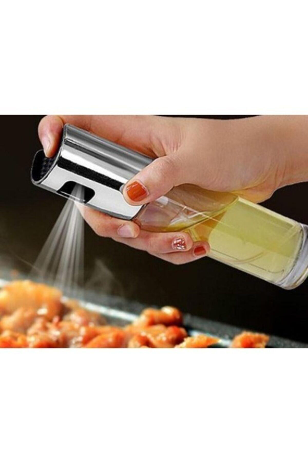 Lüzumlu Şey Sprey Cam Şişe Zeytinyağı Sirke Yağ Püskürtücü Yağdanlık 100 ml