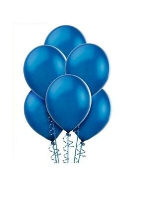 Mavi Metalik Balon 10 Adet Image 0