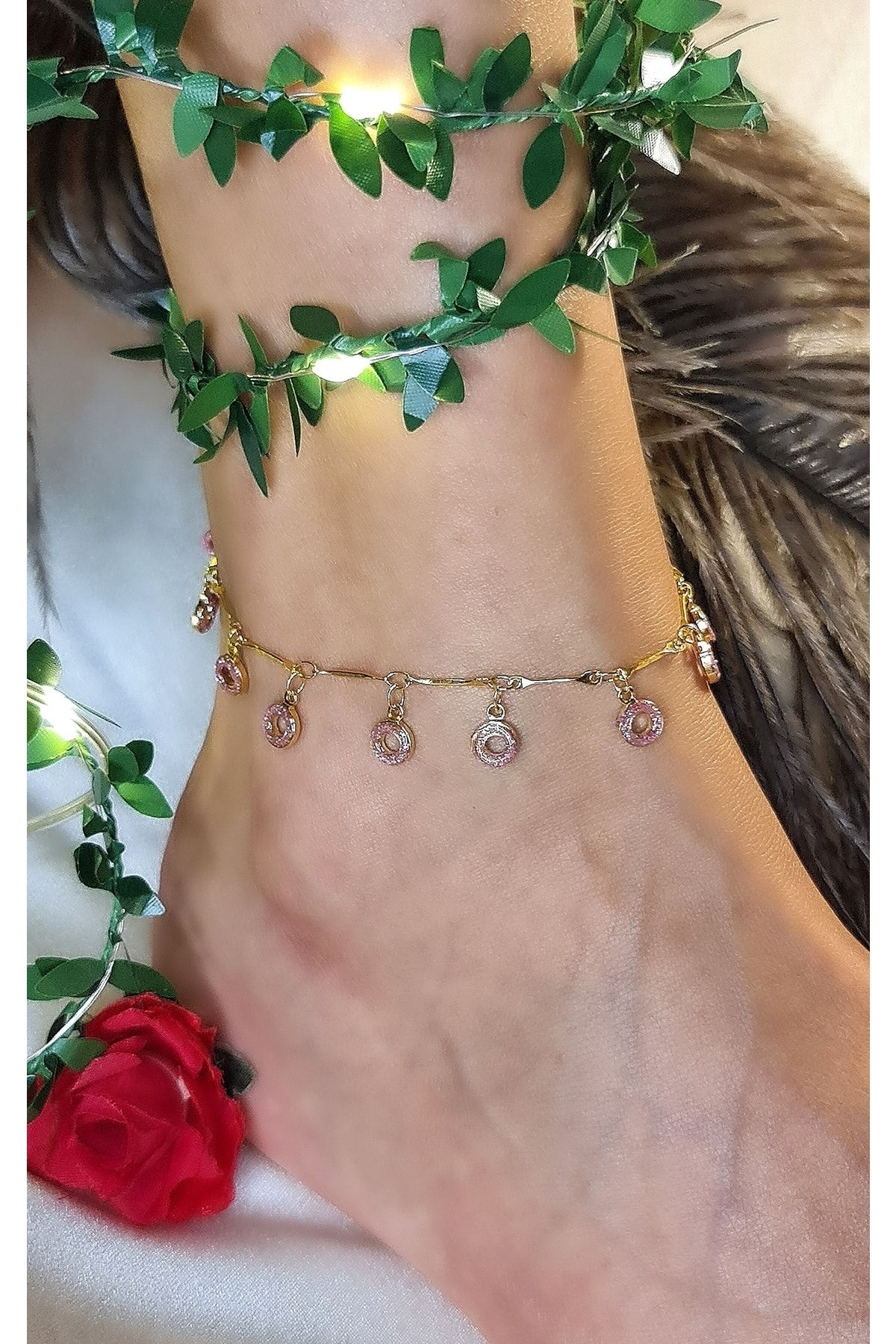 24k store gold anklet
