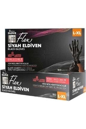 Flex Glove Pudrasız Siyah Xl Beden 20 Kutu ( 1 Koli ) Image 0