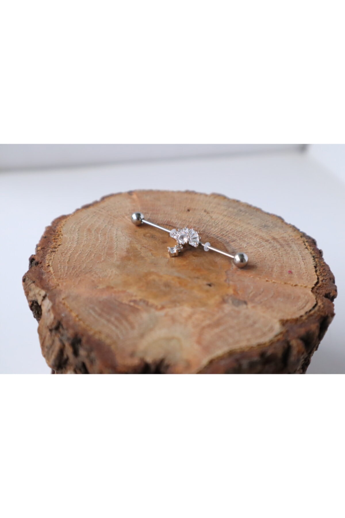 Karınca Piercing Kristal Taşlı Industrial Köprü Piercing