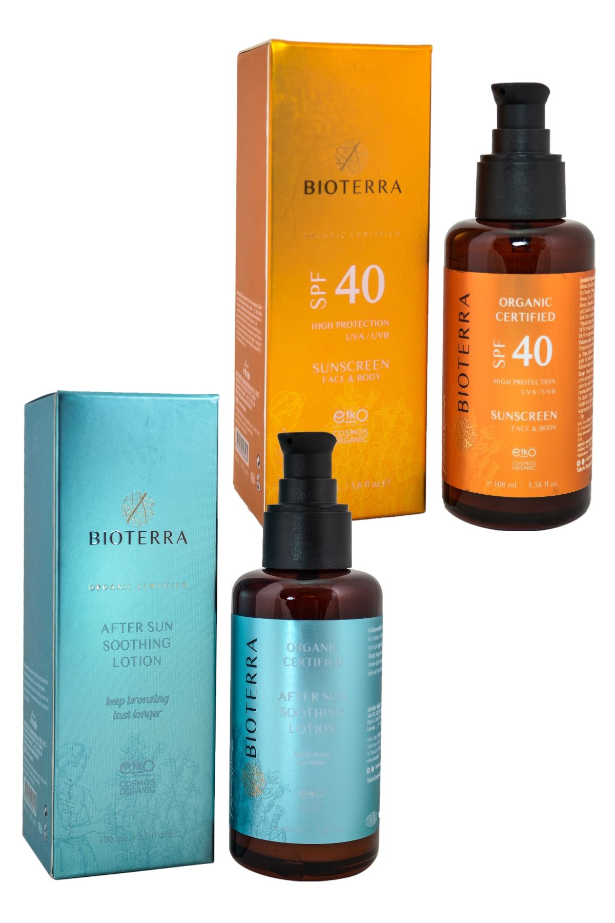 Bioterra Organik Spf 40 Güneş Kremi 100 Ml + Organik Güneş Sonrası Losyon 100 Ml 2 Li Set