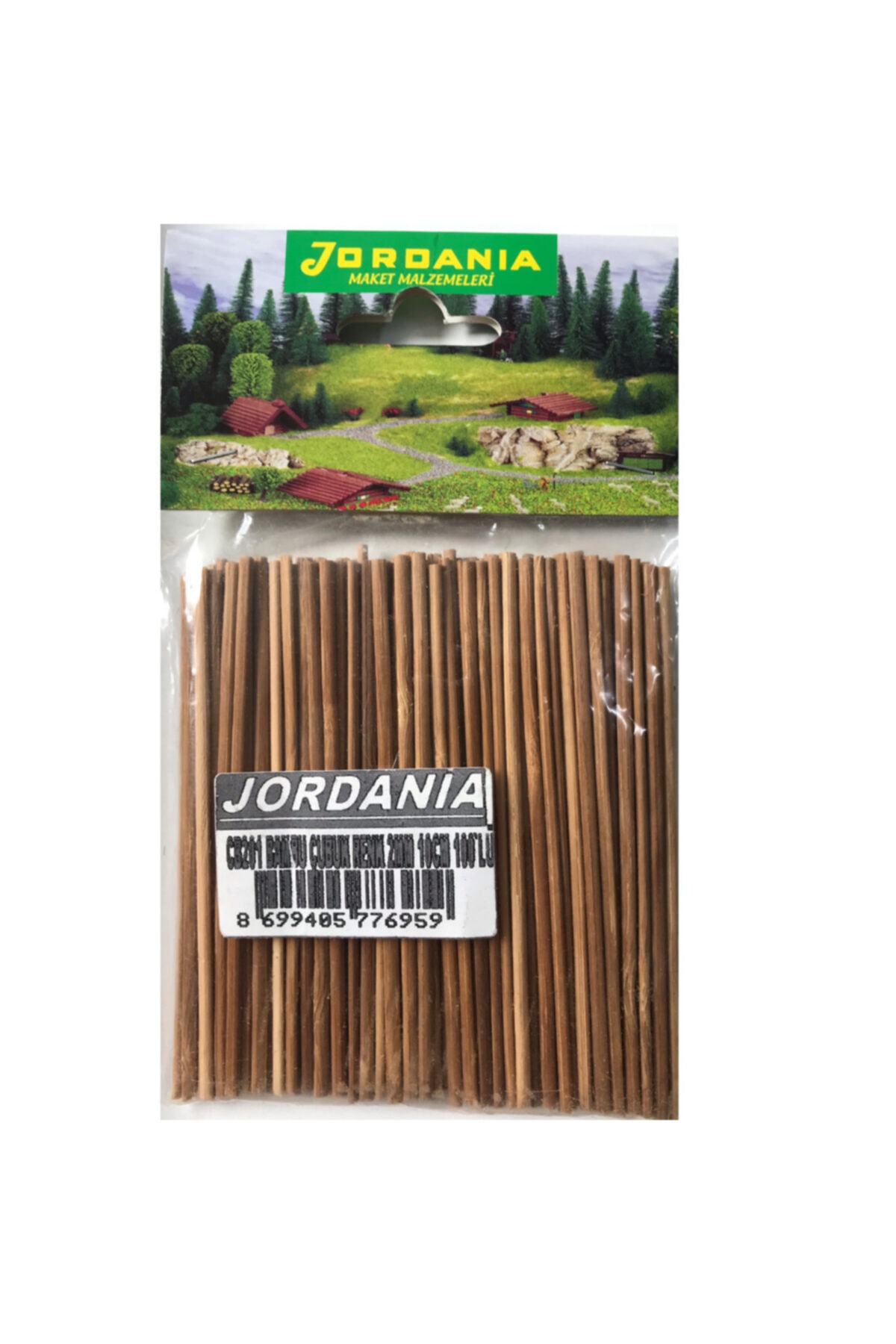 Jordania Bambu Çubuk 10 cm 100'lü  Cb201