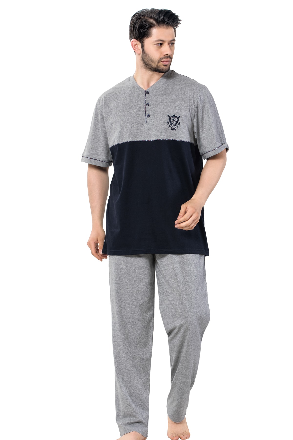 BİRŞEN Erkek Büyük Beden Yazlık Pijama Takımı