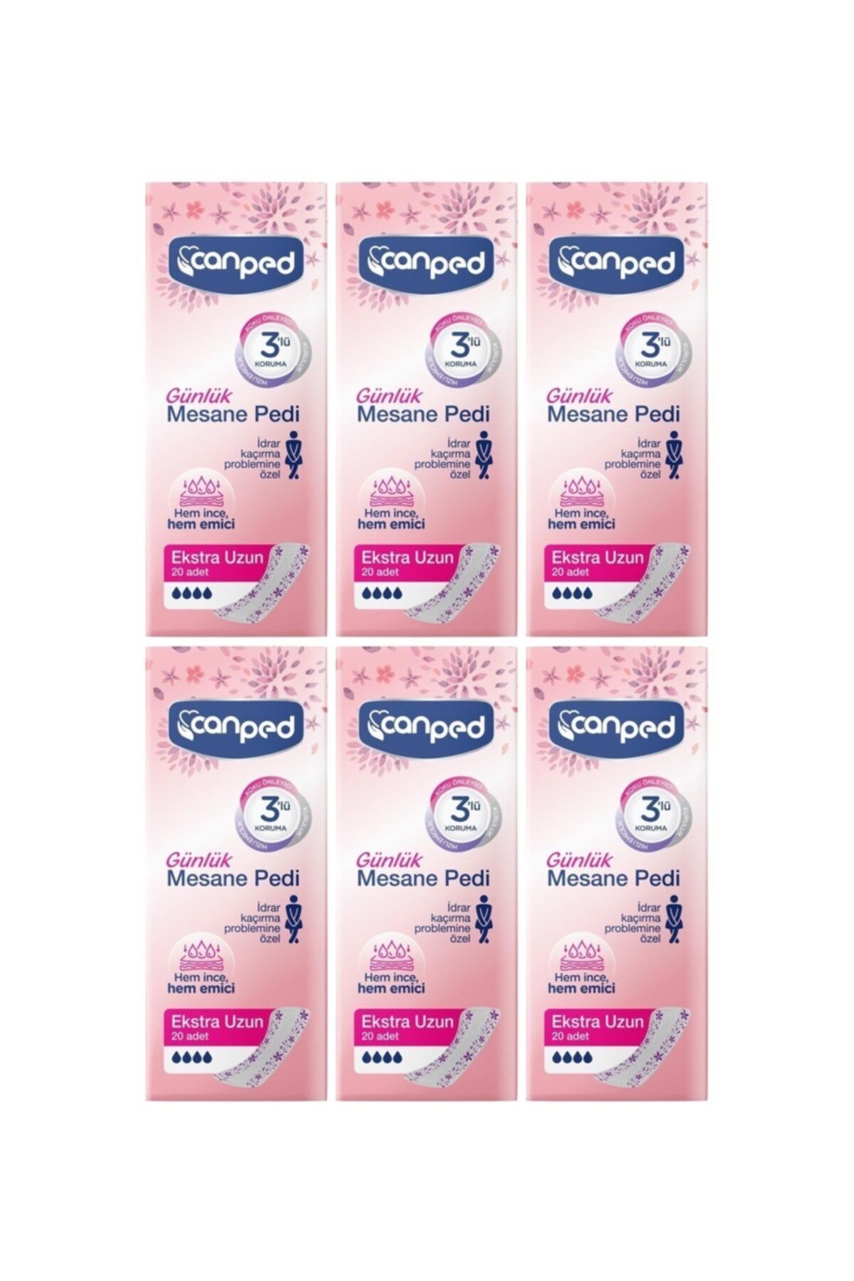 Canped Mesane Pedi Günlük Ekstra Uzun 20 Li X 6 Adet