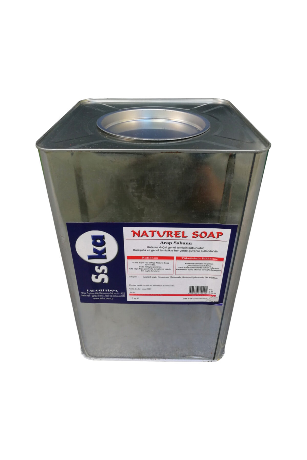 sska Doğal Jel Arap Sabunu / 17 Kg. / Teneke