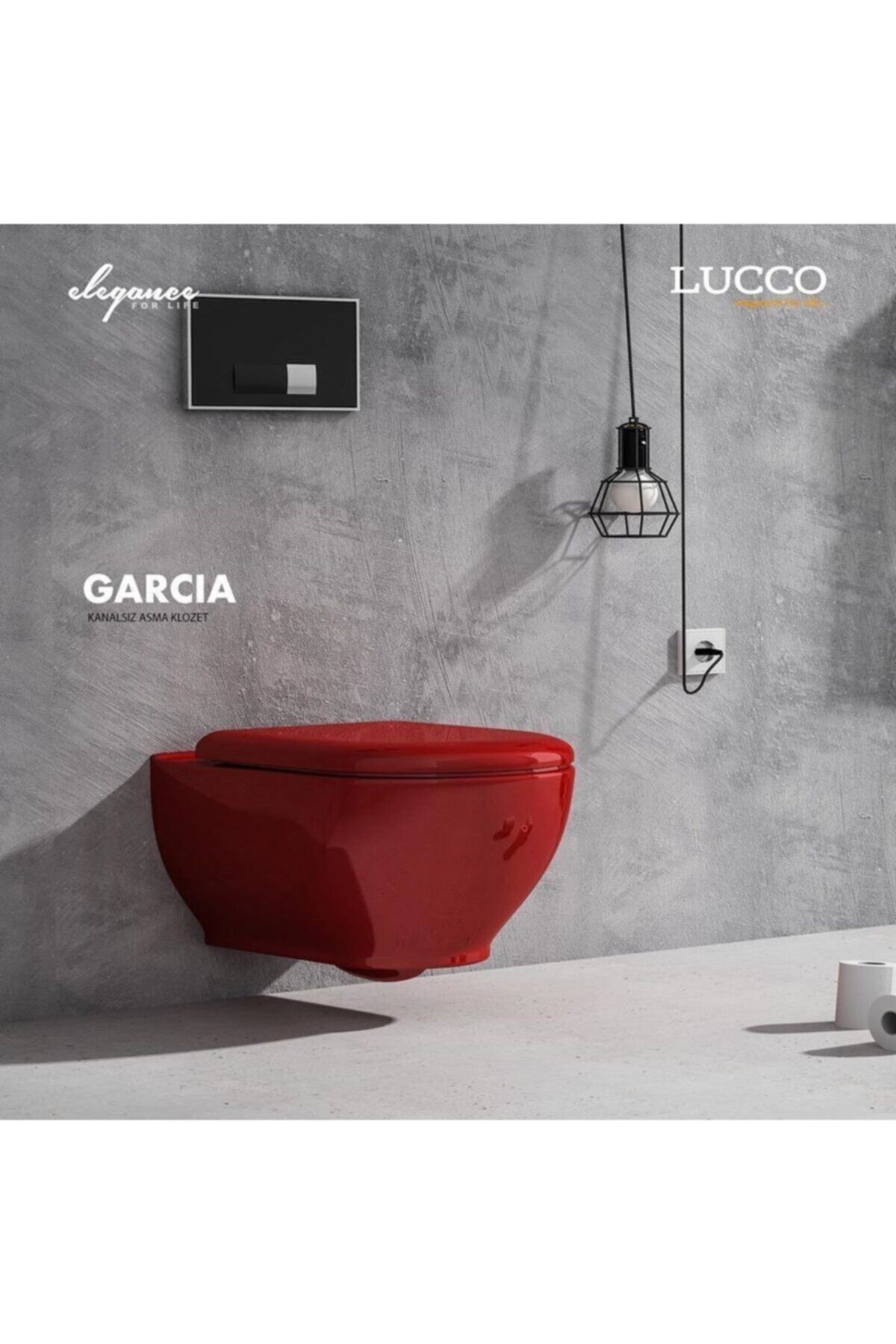 LUCCO Garcia 53 Cm Kanalsız Asma Klozet Kırmızı