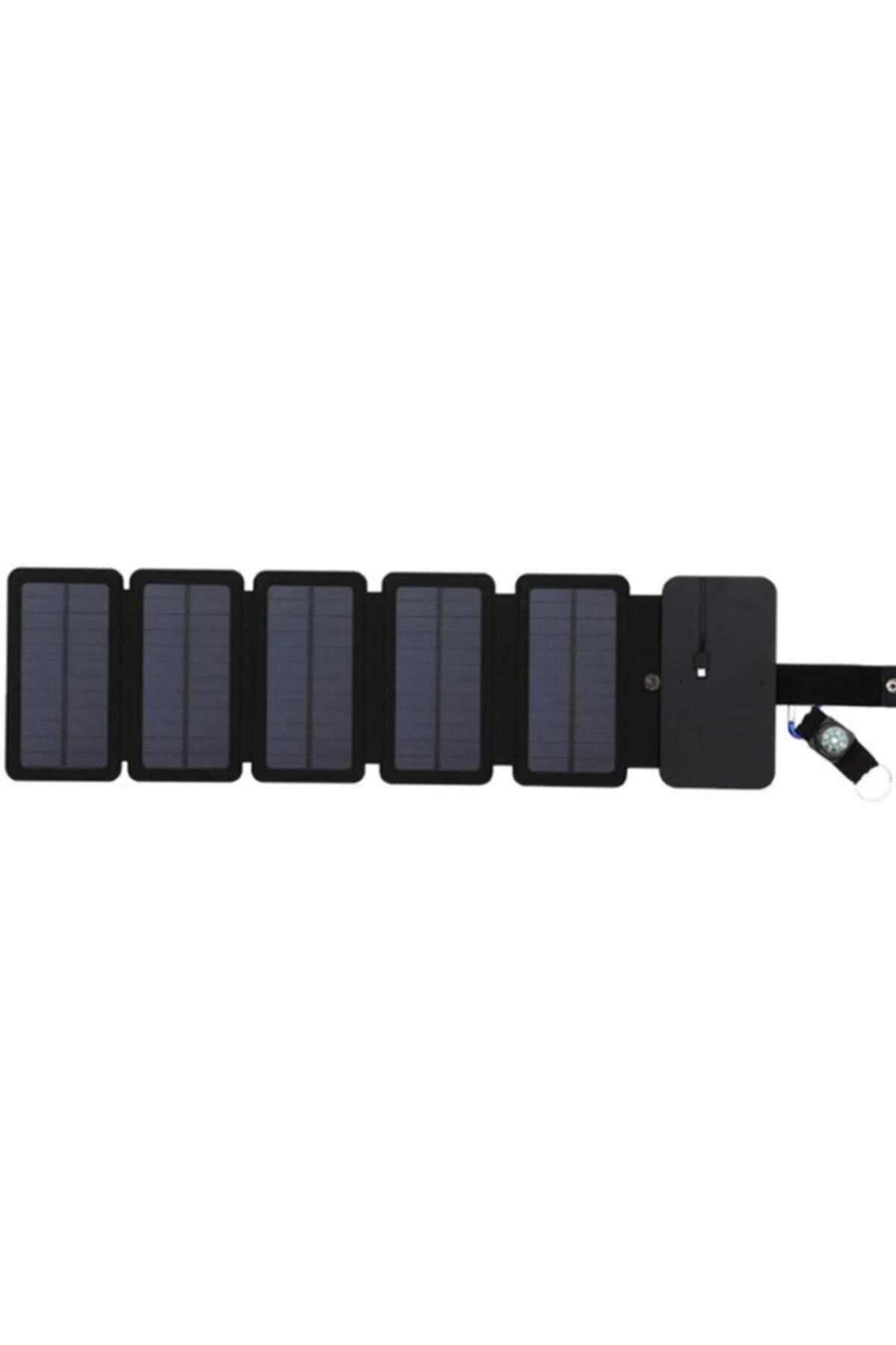 Vision 20w 2.1a Katlanabilir 5 Panelli Solar Şarj Cihazı Hızlı Şarj