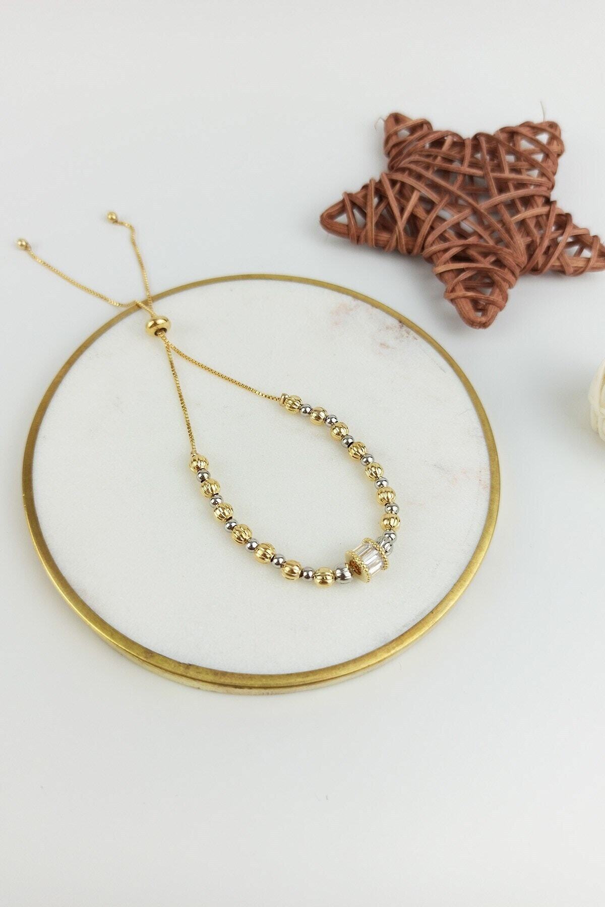 Çlk Accessories Taşlı Asansörlü Dorika Bileklik B400