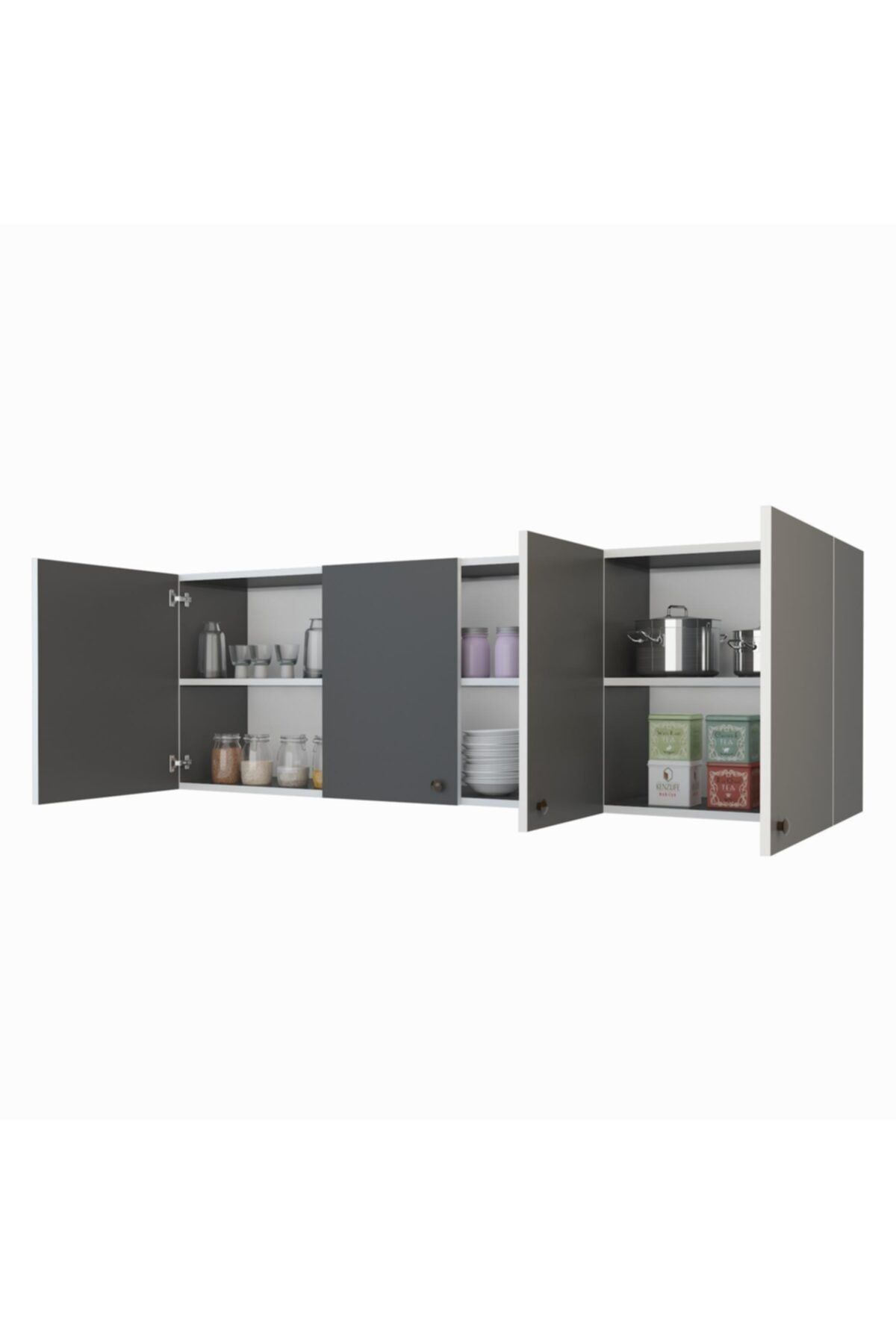 Kenzlife hazır mutfak marina gri 060*150*32 mutfak banyo dolabı kapaklı raflı