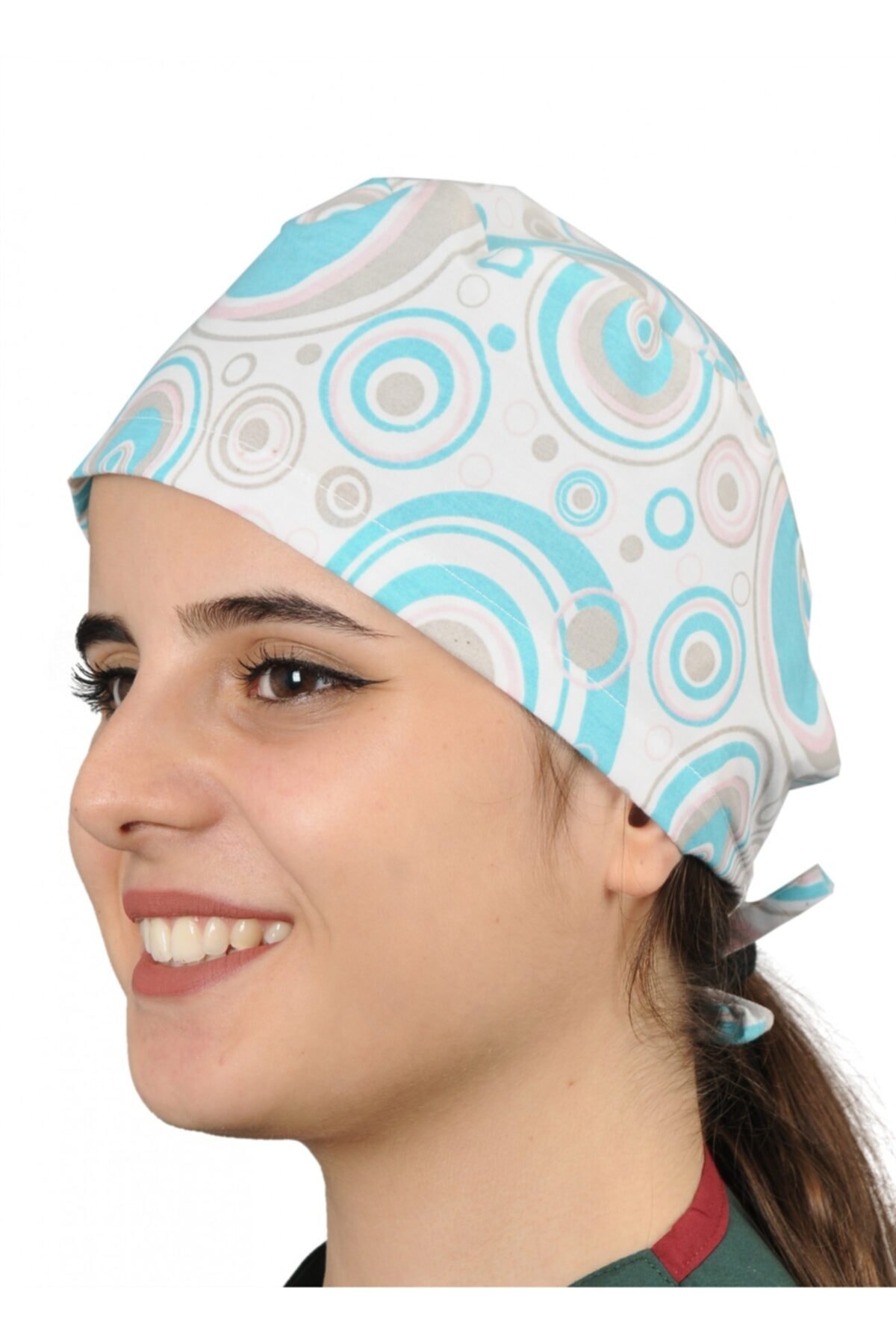 Cinar Üniforma Terikoton Acı Badem Desenli Bone