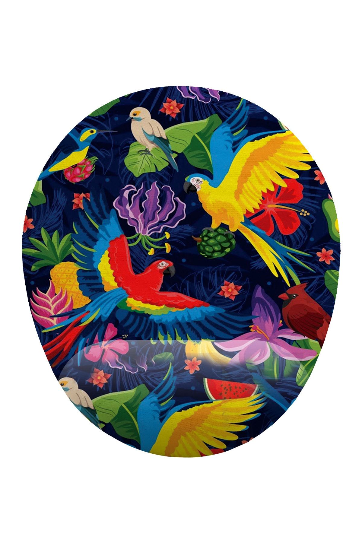 iF Dizayn Papağan Desenli Bilek Destekli Mouse Pad