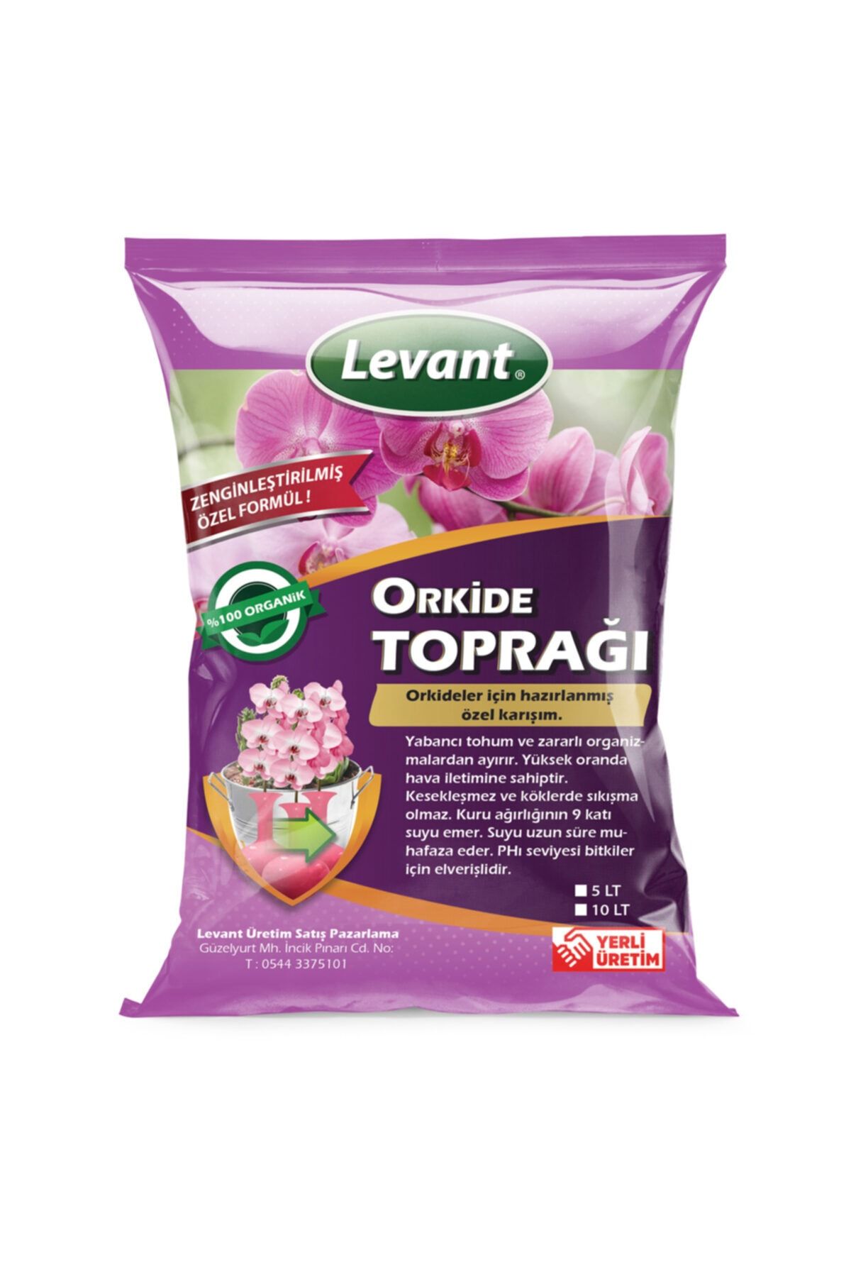 LEVANT Özel Karışım Yüksek Kalite Orkide Toprağı 5 Lt