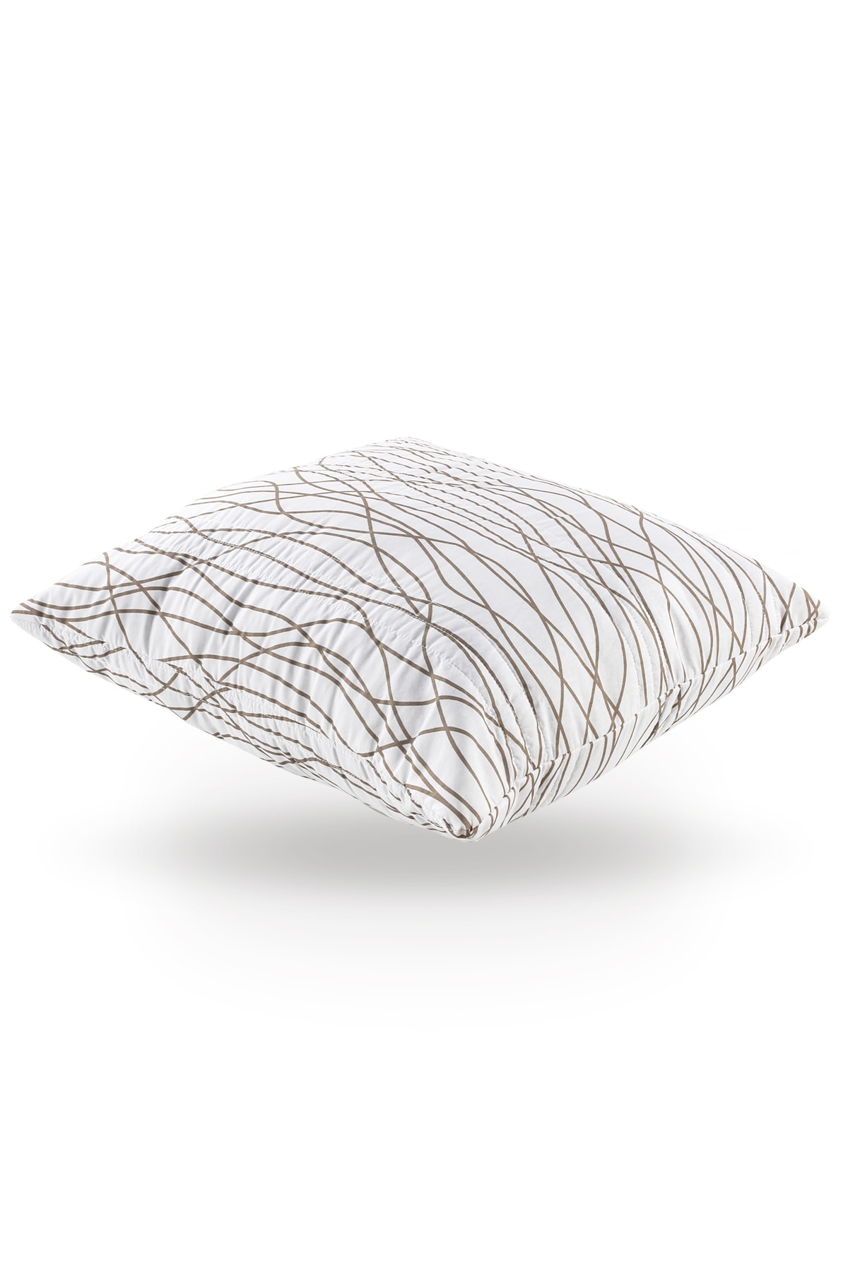 Mavi Ay Yatak Yer Minderi Kapitoneli Kılıf - Sarmaşık 70x70 cm