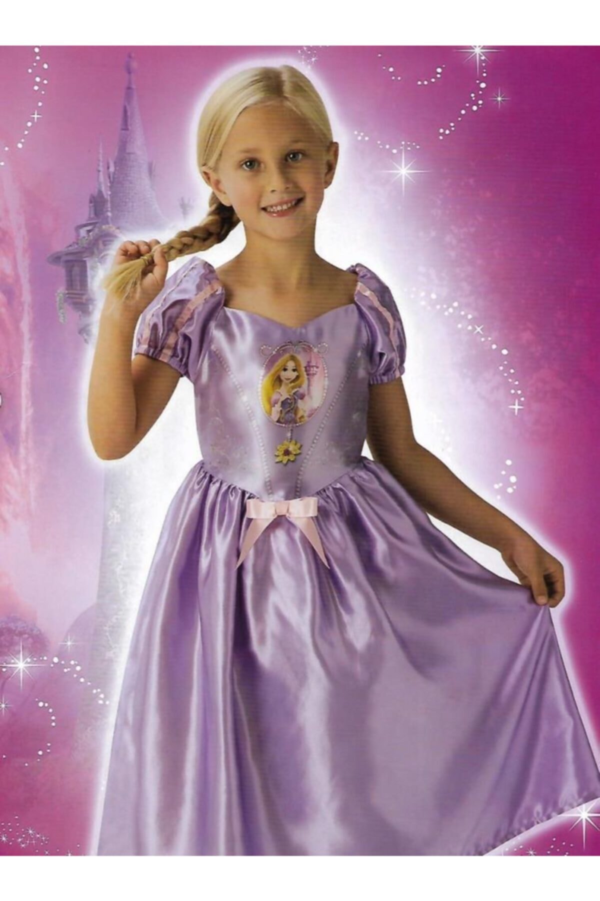 Partioutlet Kız Çocuk Mor Prenses Rapunzel Parti Kostüm