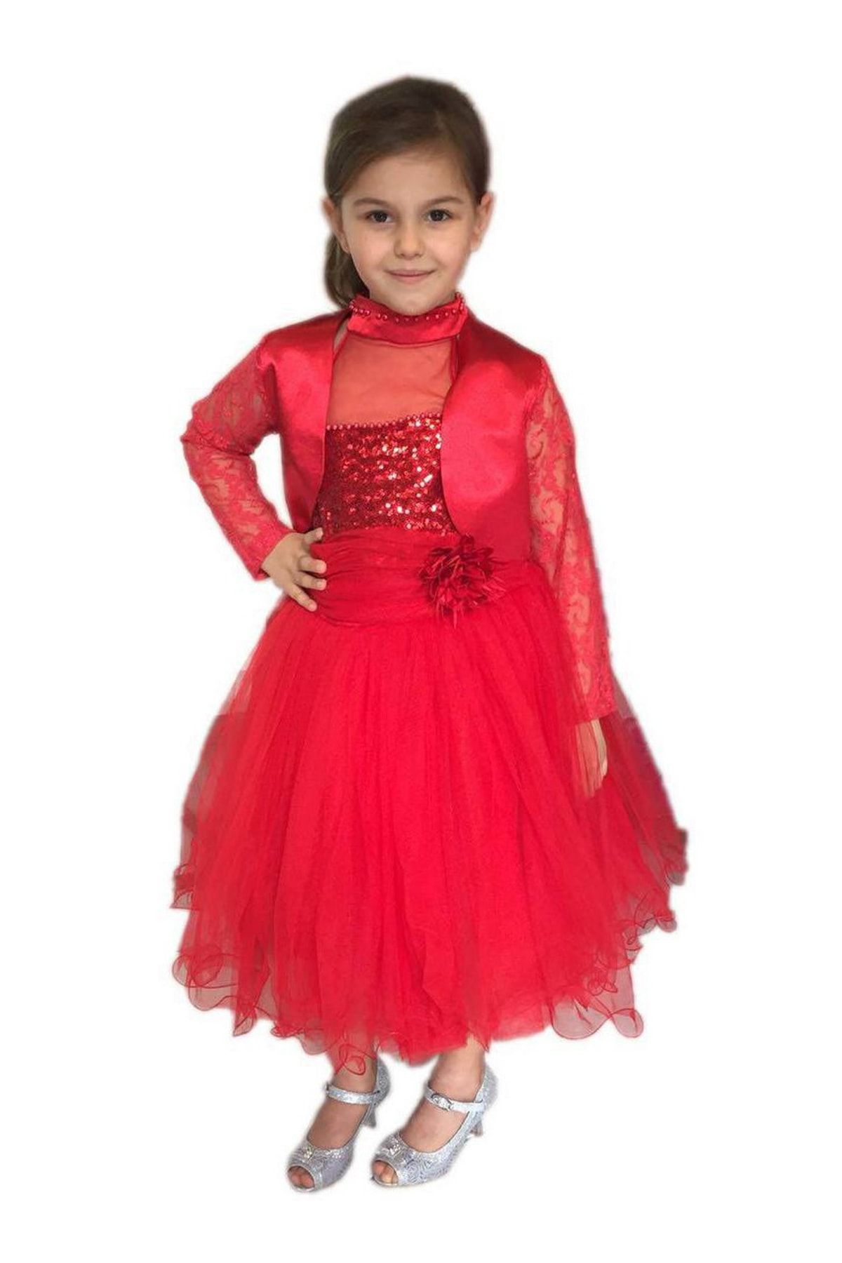 Kostumdiyari Saten Kız Çocuk Bolero