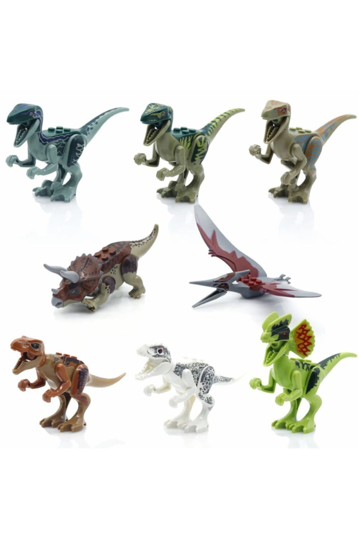 8 Adet Lego Uyumlu Dinozor Seti