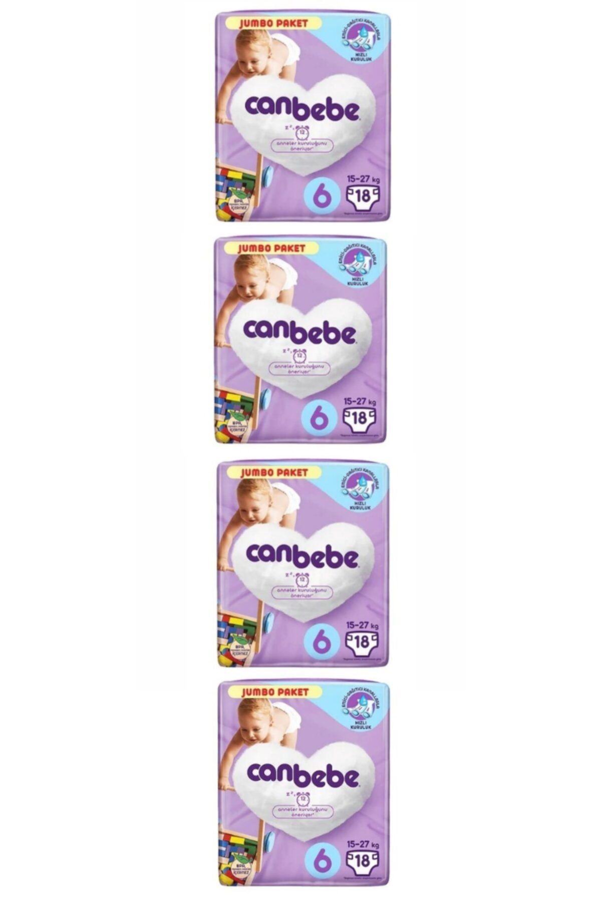 Canbebe Jumbo Paket 6 Numara 72 Adet