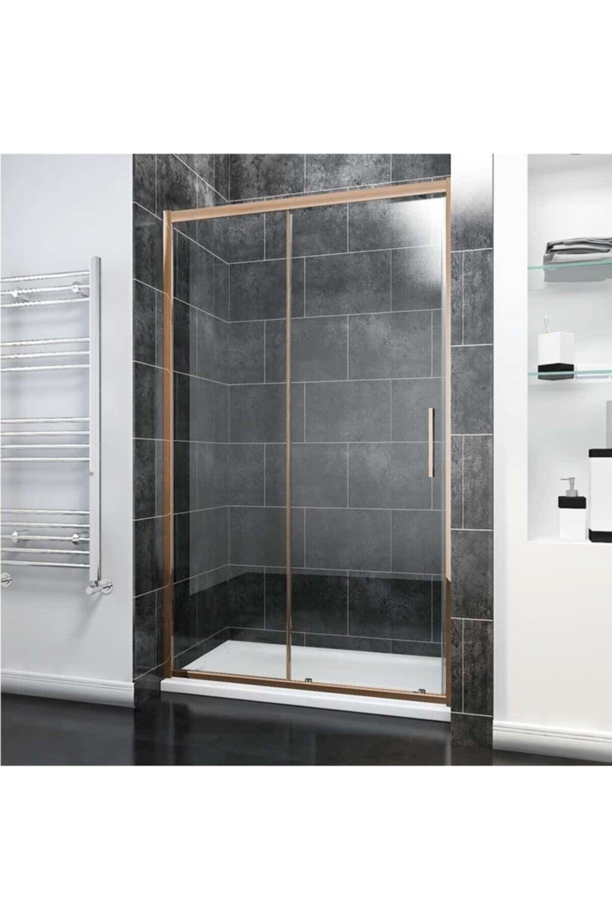 Duşakabincim 143 cm Bronz Sürgülü Tek Kapılı Kabin