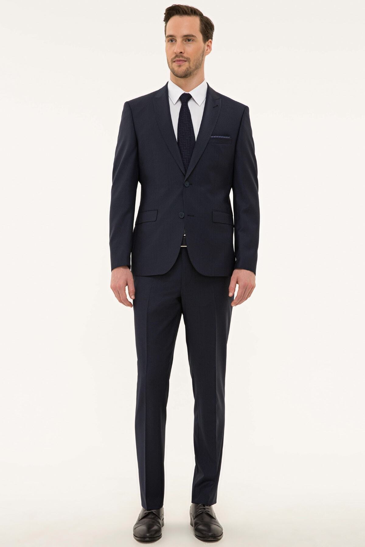 Pierre Cardin Erkek Lacivert Slim Fit Takım Elbise