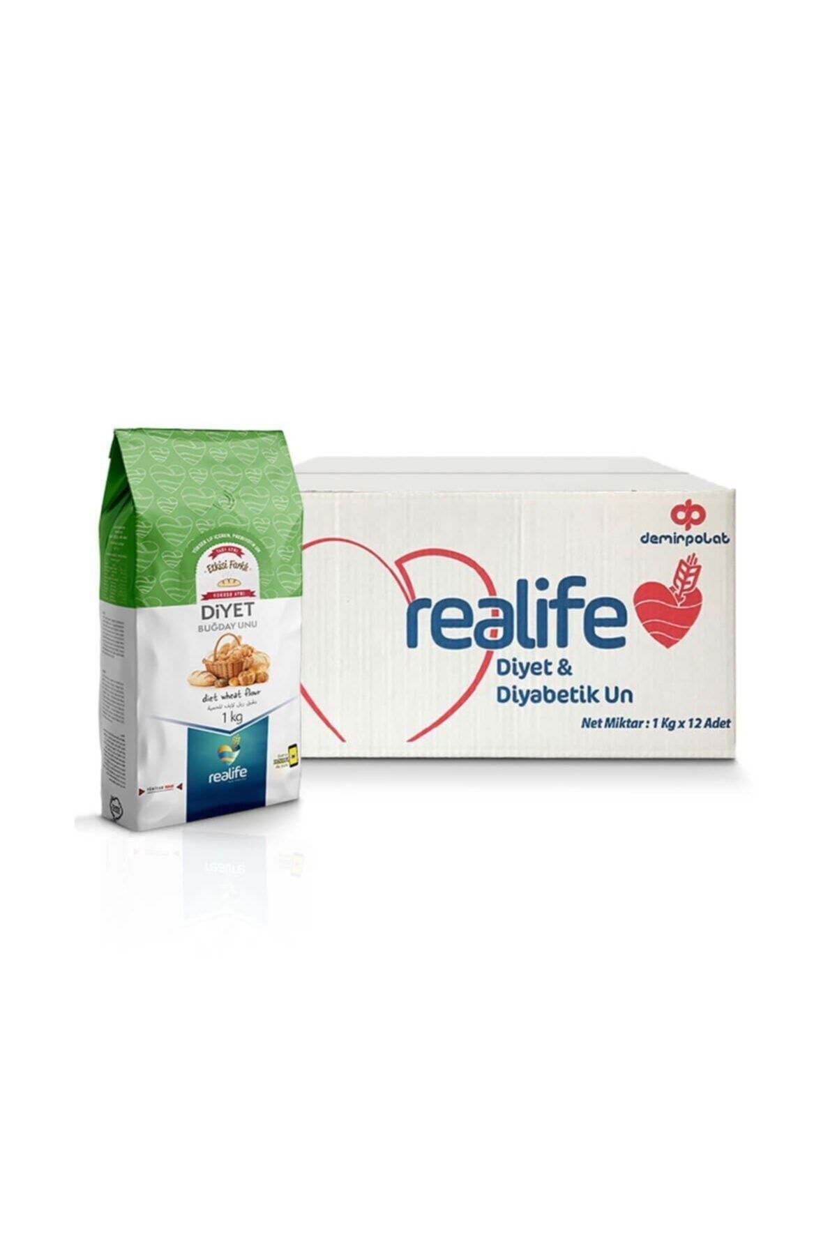 Realife Diyet Buğday Unu 1 Kg X 12'li Set
