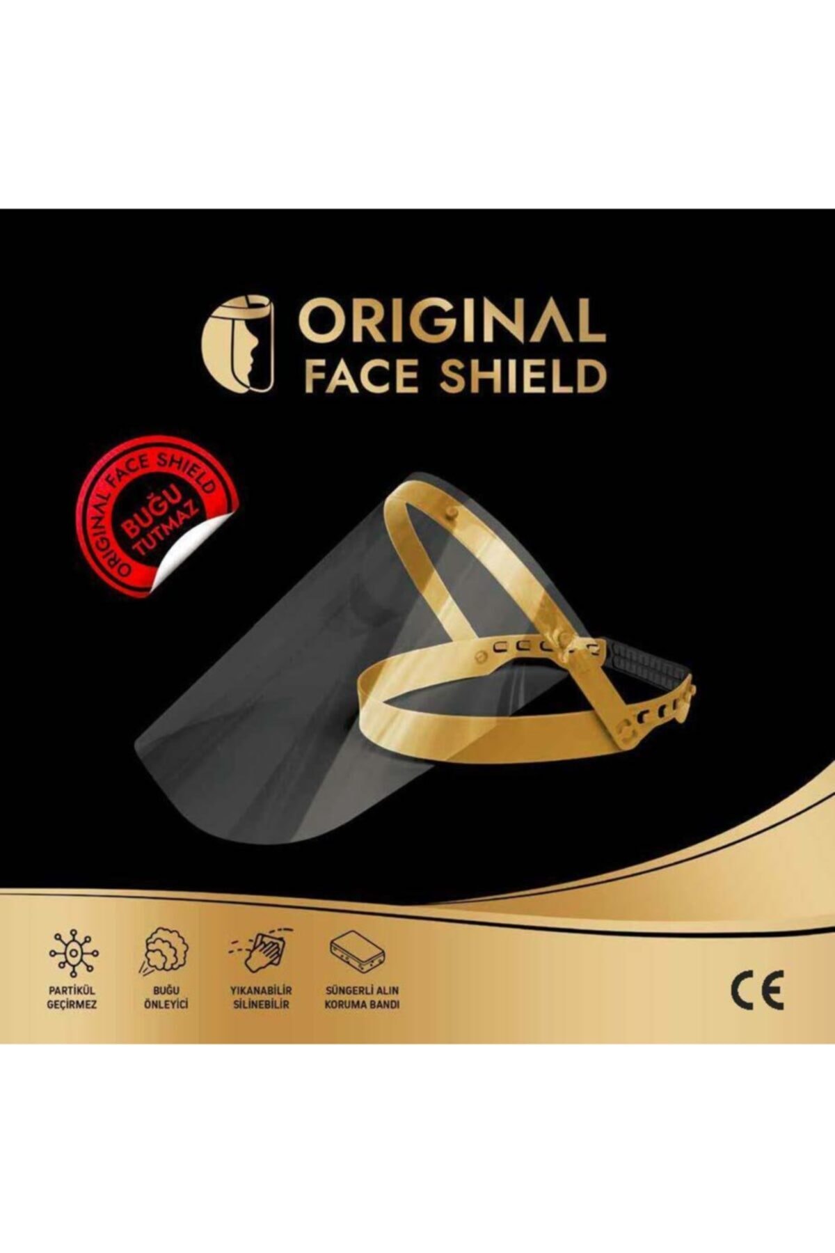 DNCSTORE 10 Adet Mila Yüz Koruyucu Şeffaf Kalkan Siper Ayarlanabilir Ce Ve Iso Belgeli