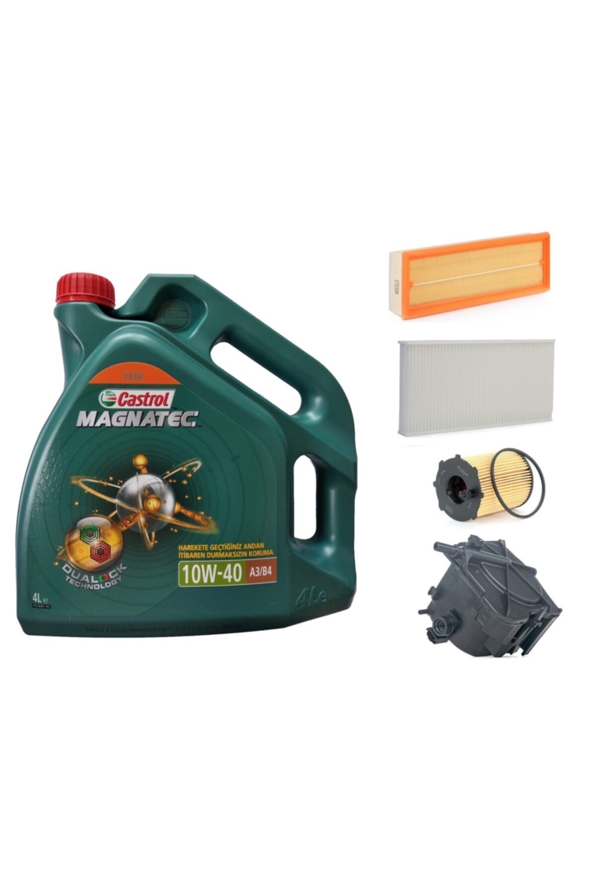CASTROL Citroen C4 1.6 Dizel 10w40 Yağ + Filtre Full Set