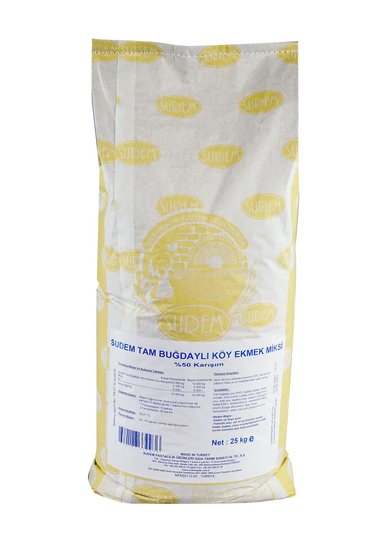 Sudem Tam Buğdaylı Köy Ekmek Miksi 25 kg %50 Karışım