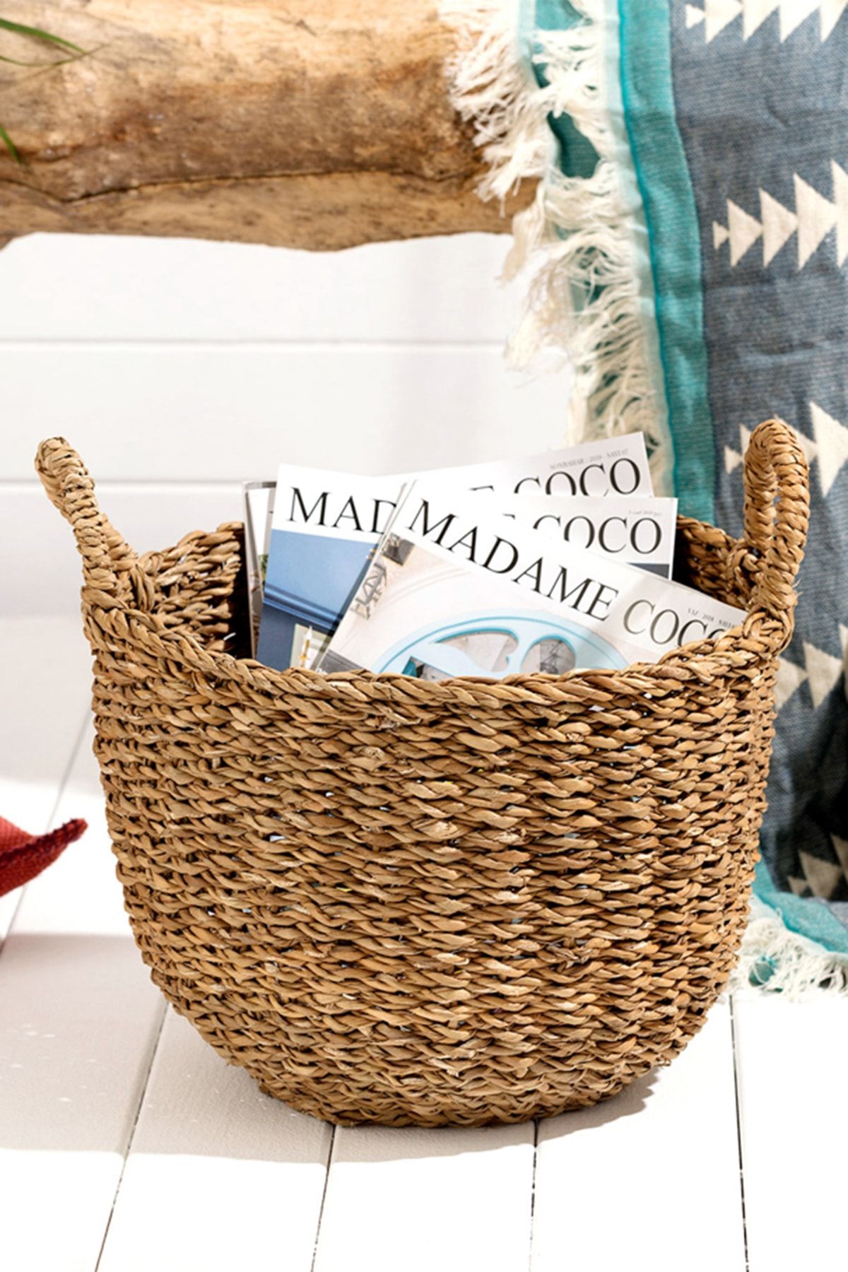 madame coco dorise buyuk hasir sepet 30x24 cm fiyati yorumlari trendyol