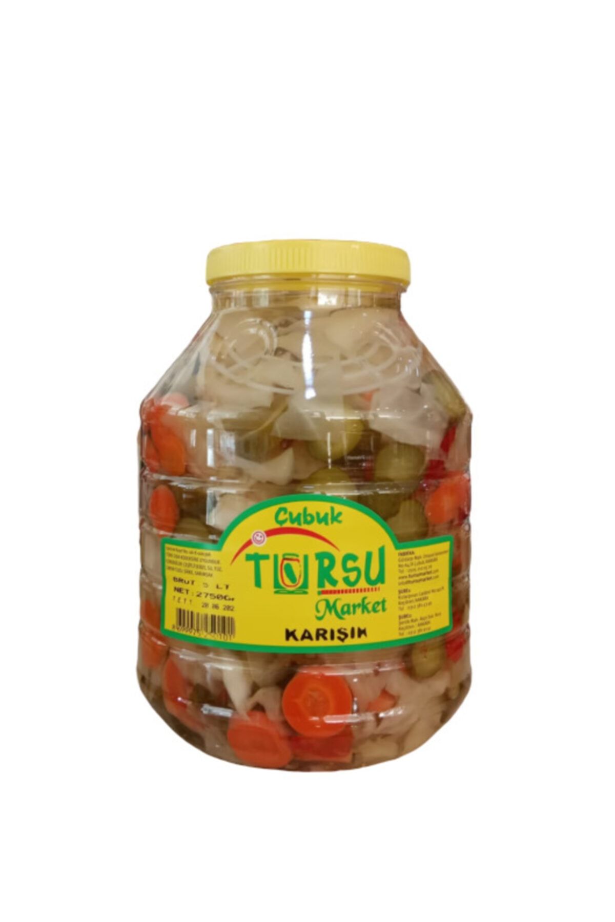 TURŞU MARKET Hakiki Çubuk Turşusu Karışık 5 Lt