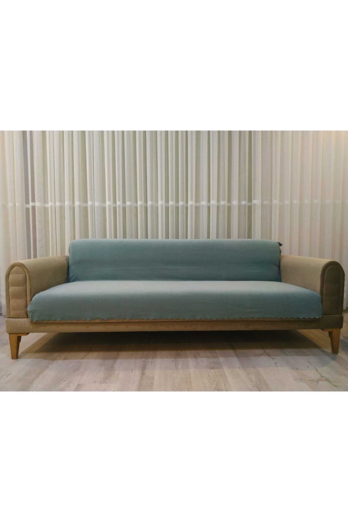 Ran Perde Koltuk Örtüsü Kaymaz Tabanlı - Mint - 150x220cm