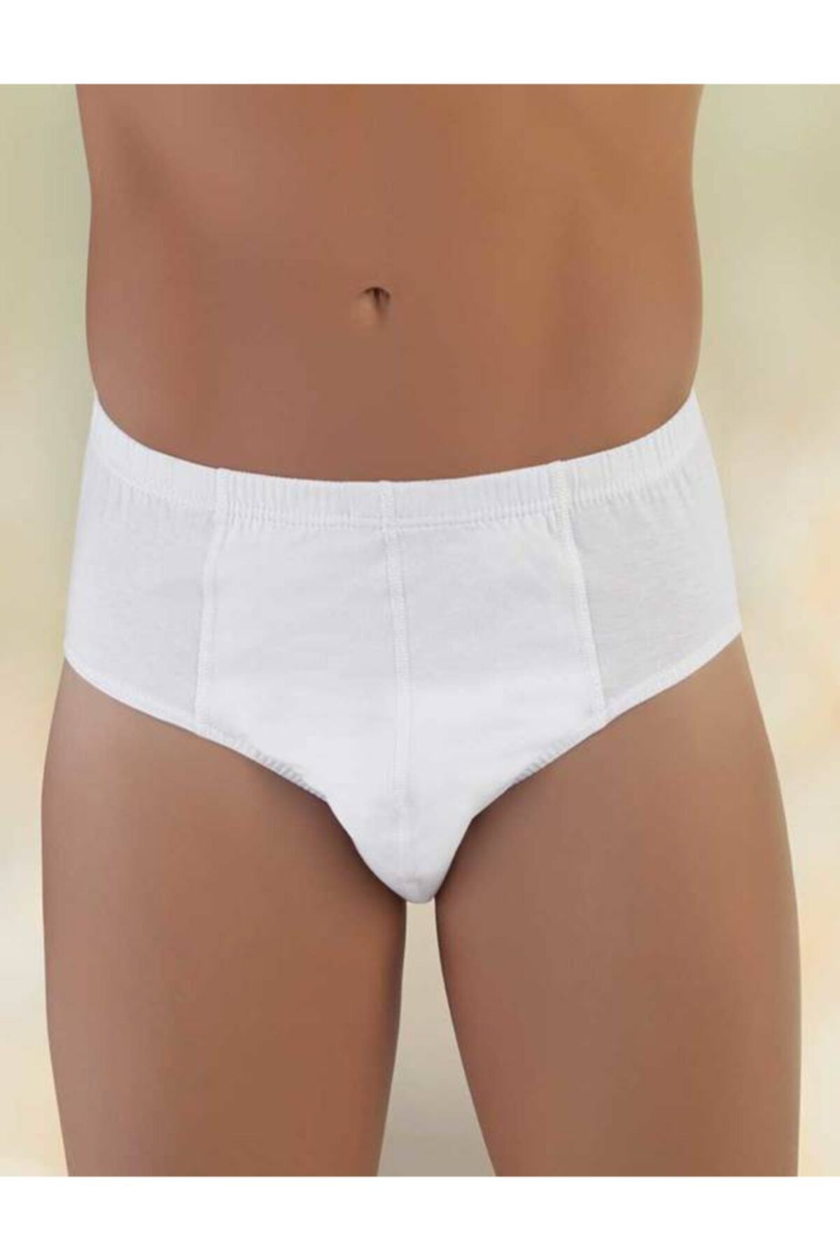 Şahinler Erkek Beyaz Pamuklu Klasik Erkek Slip 6'lı Ekonomik Paket Me009
