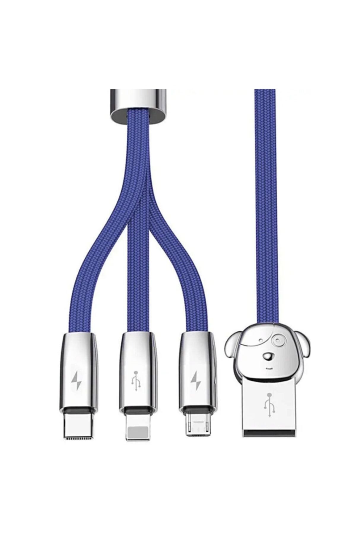 Baseus Fuwang 3 In 1 1.20 m Micro + Type C + Lightning Data Ve Şarj Kablosu