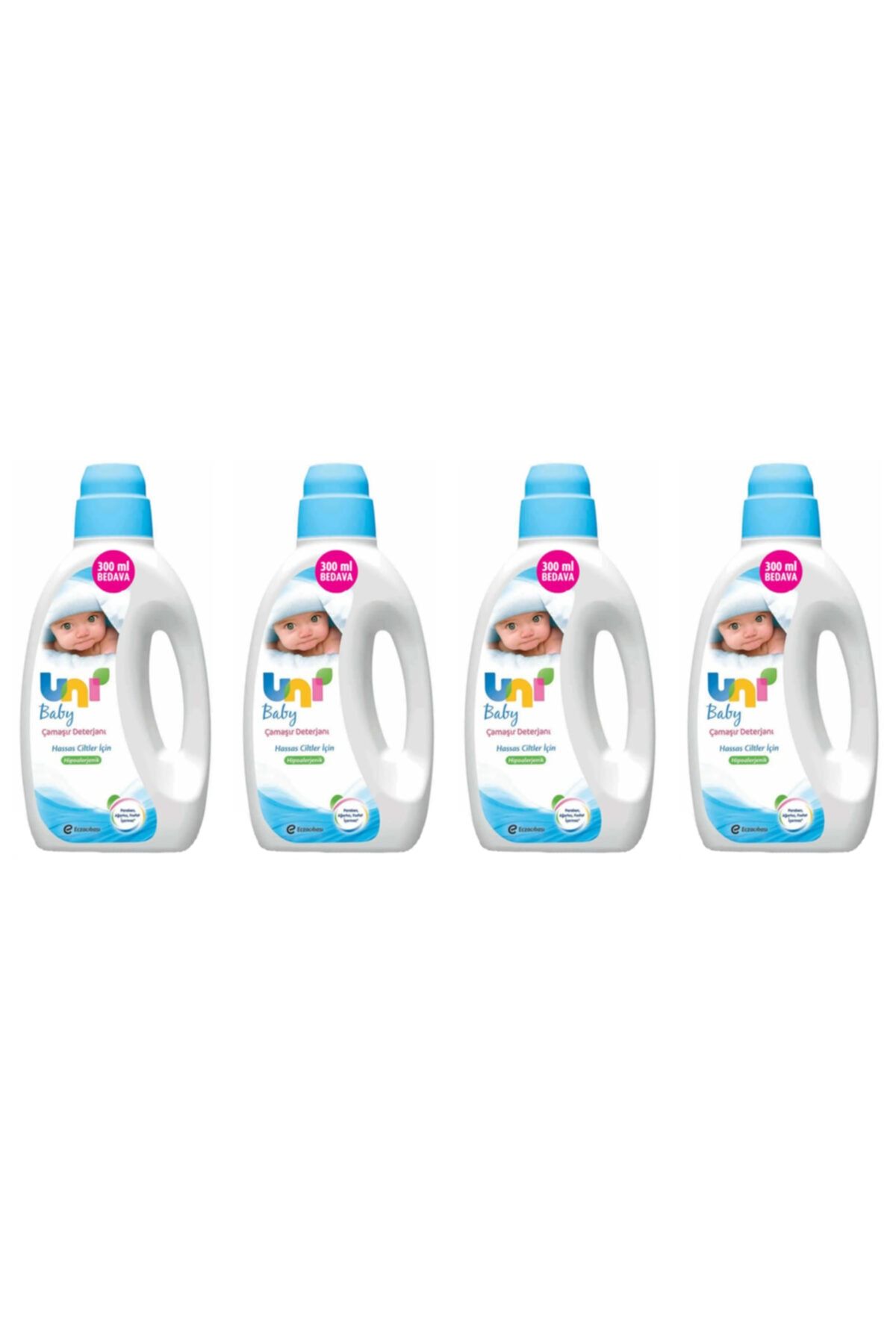 Uni Baby Sıvı Çamaşır Deterjanı Mavi 1800 Ml (hassas Cilt) - 4 Adet