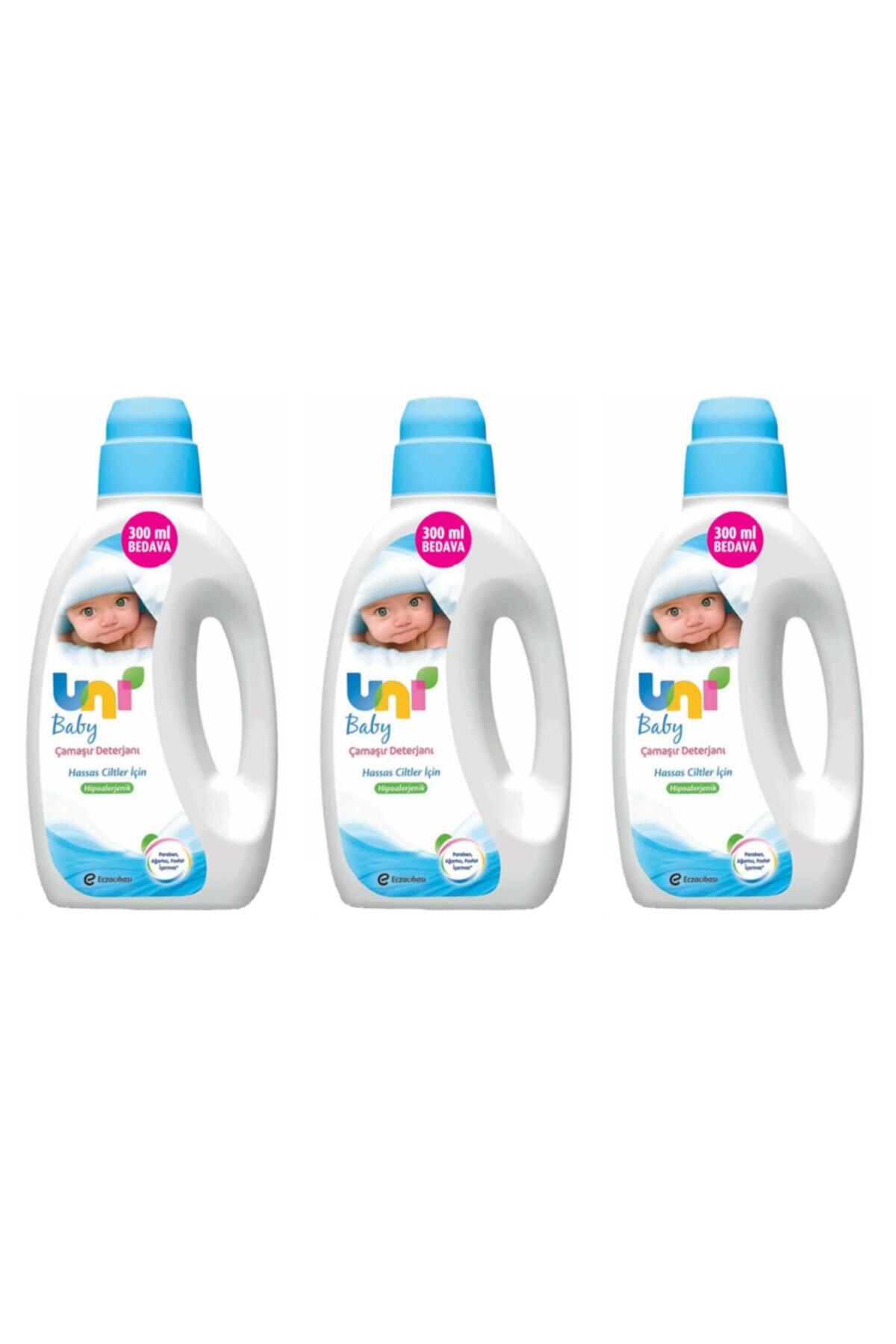Uni Baby Sıvı Çamaşır Deterjanı Mavi 1800 Ml (hassas Cilt) - 3 Adet