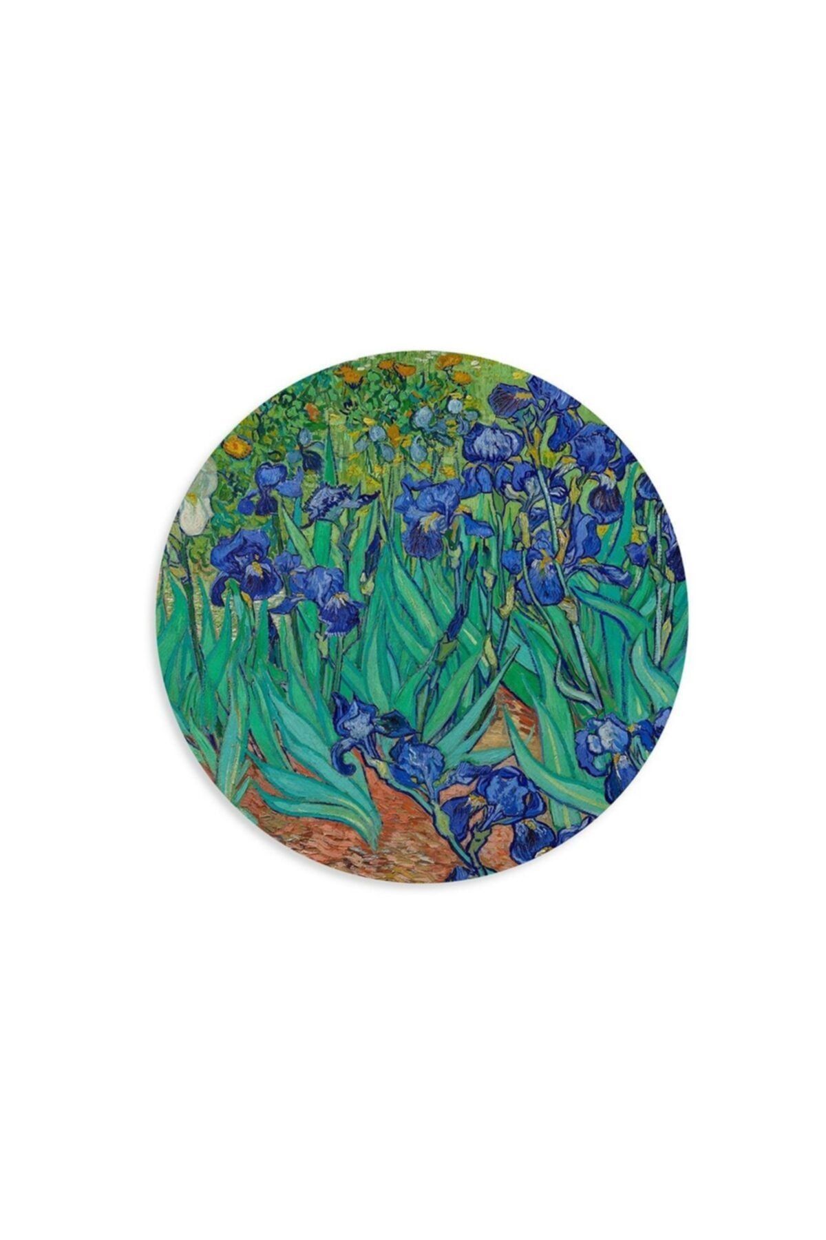 WuW Van Gogh Irises Yuvarlak Mouse Pad