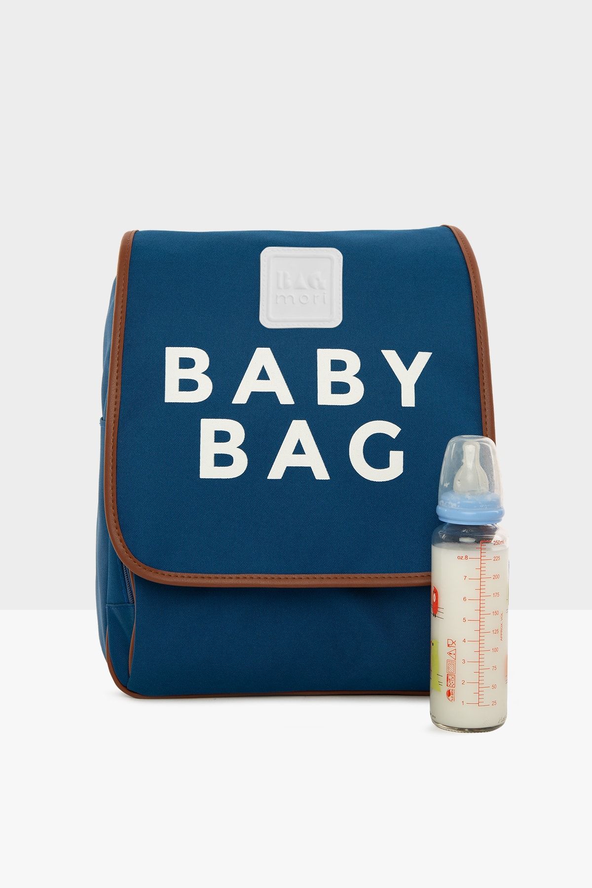 Bagmori Mavi Baby Bag Baskılı Kapaklı Sırt Çantası M000004709