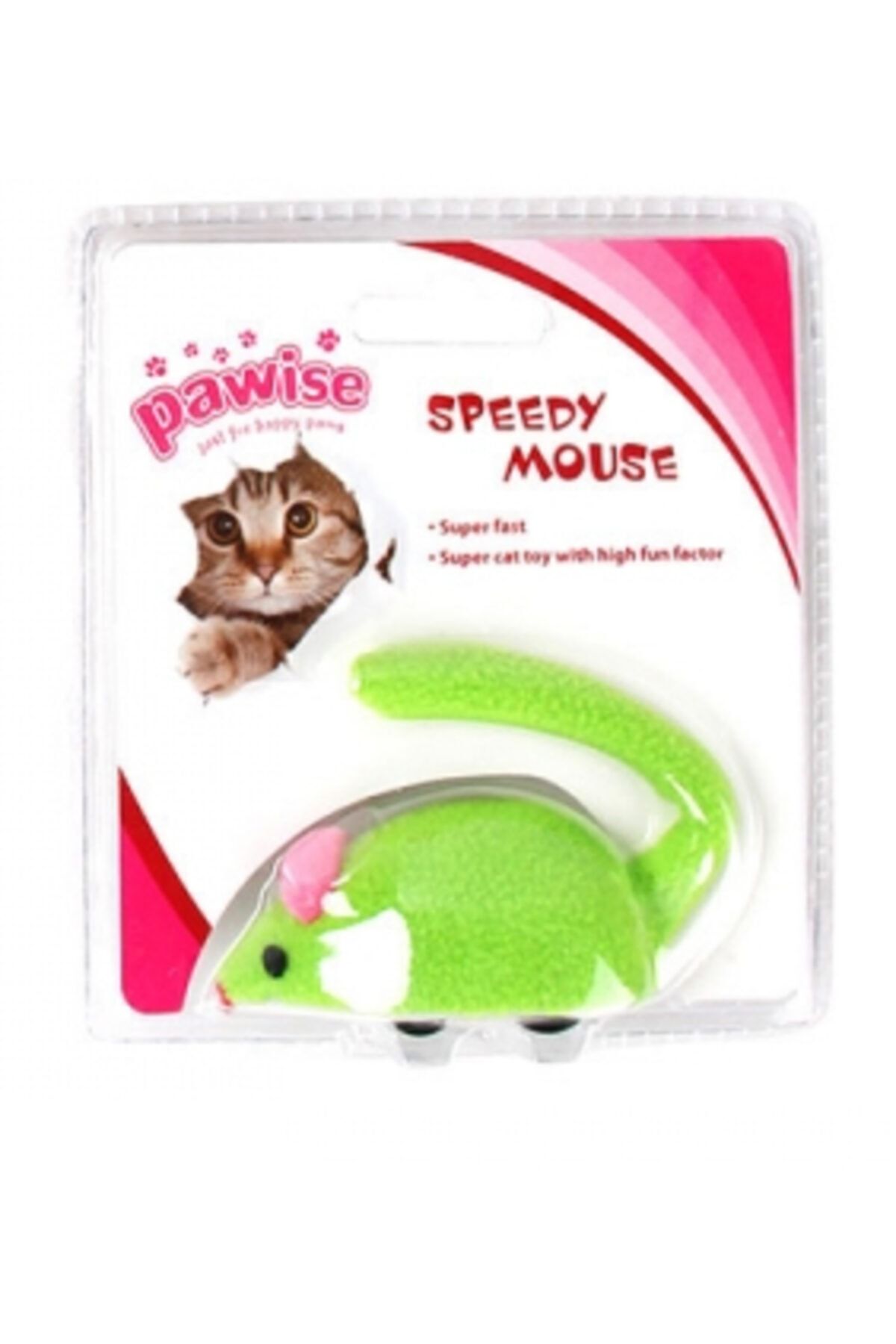 Pawise Kurmalı Fare Kedi Oyuncağı Yeşil 8 cm