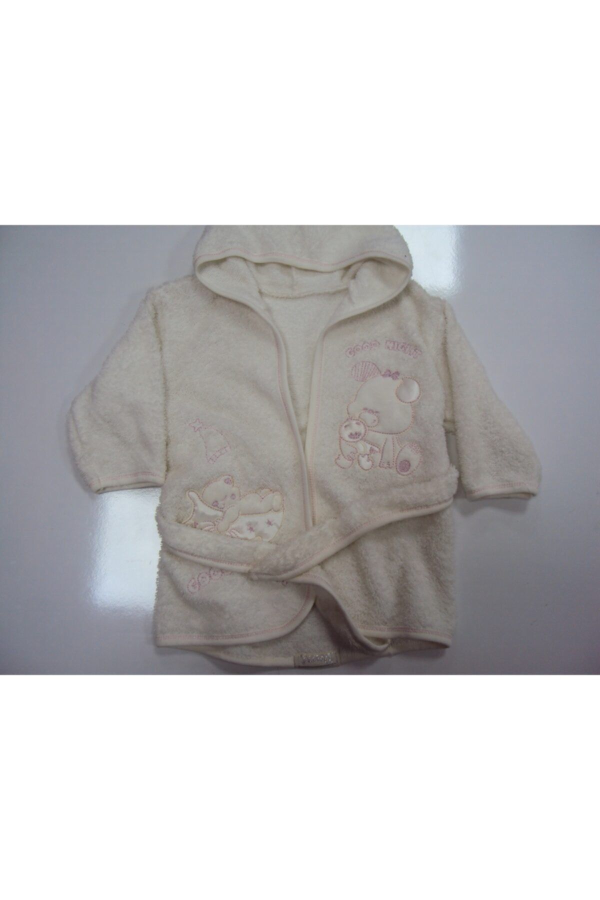 Baby Shez Kız Bebek Ekru Bornoz