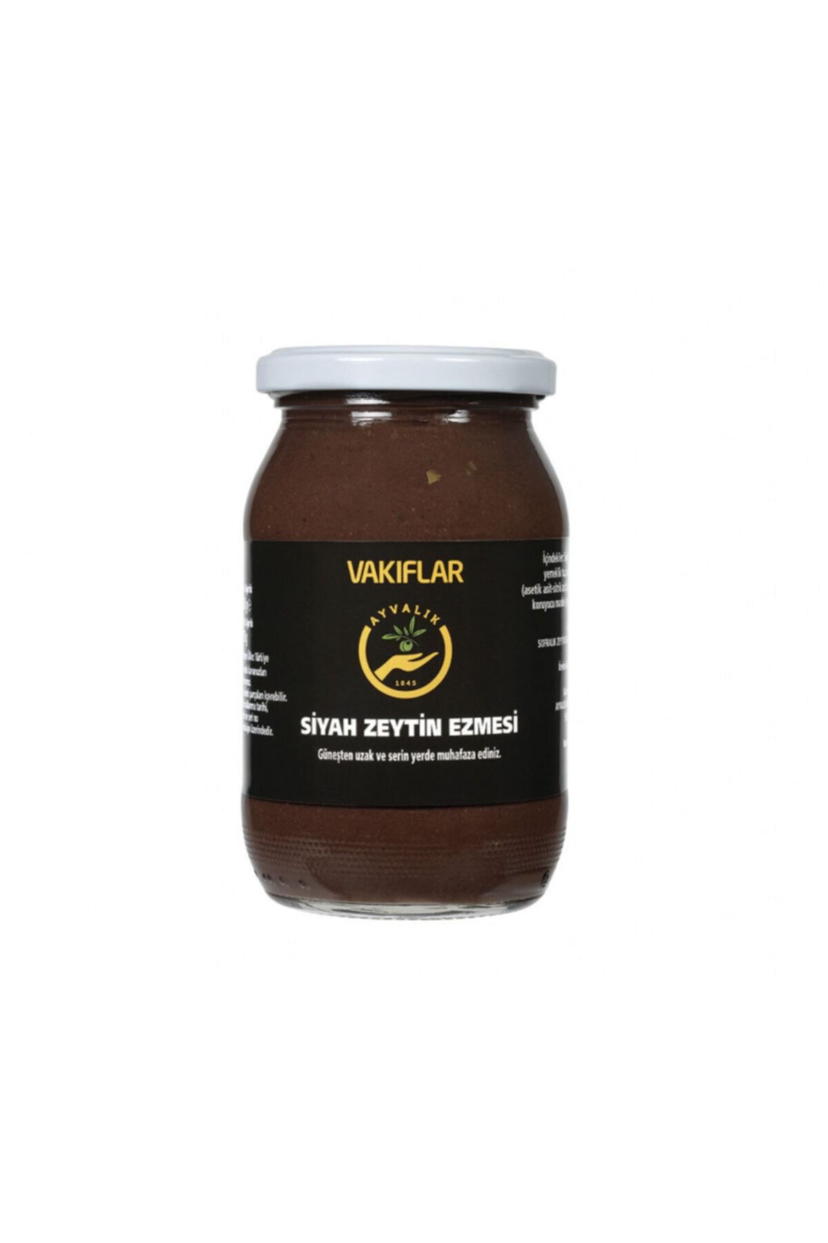 Ankara Vakıflar Bölgesi 360 gr Cam Kavanoz Kahvaltılık Siyah Zeytin Ezmesi