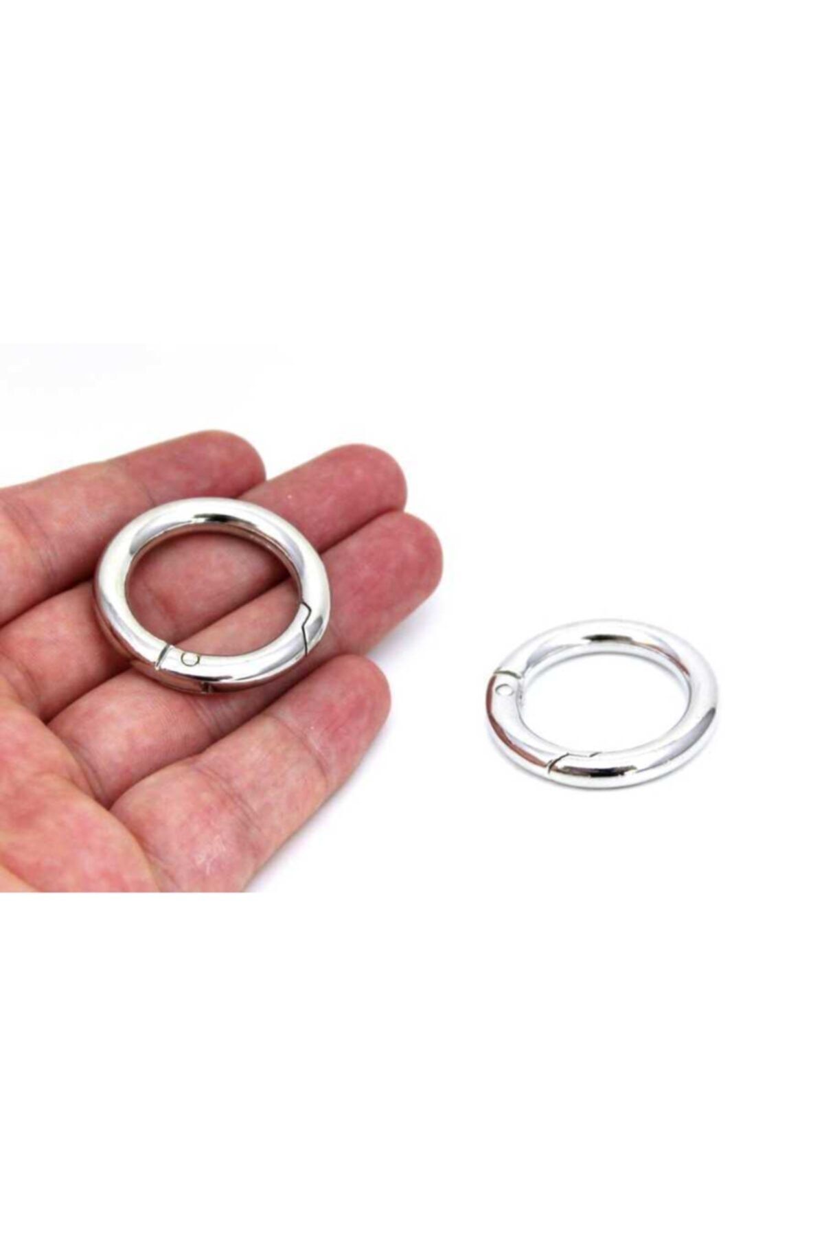 Ertürk Metal Aksesuar 35 Mm, Kilitli Kanca, Nikel Kaplama 10 Adet