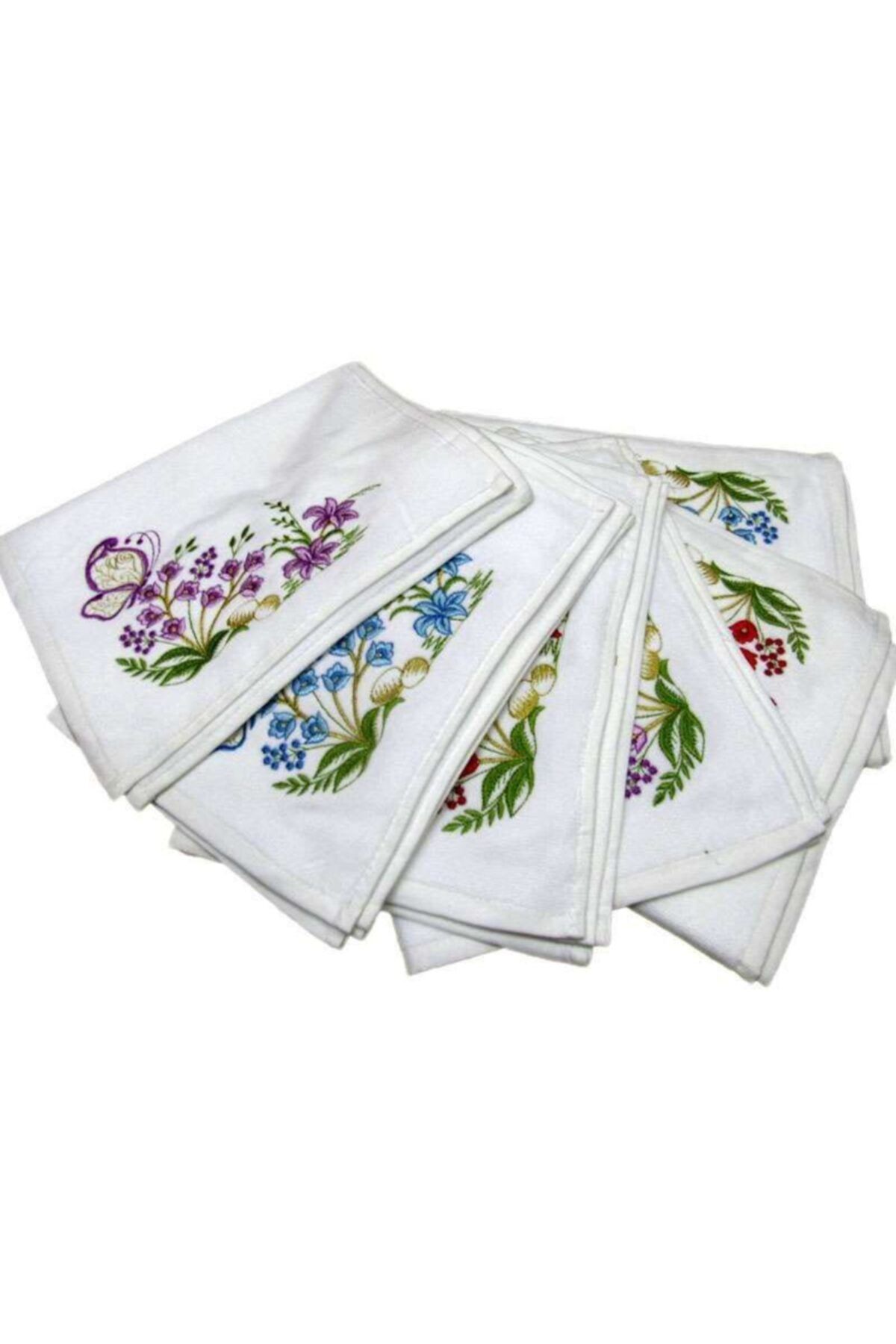 OSMANLI Fiesta Soft Kadife Nakışlı Mutfak Havlusu 30x50 cm 12li