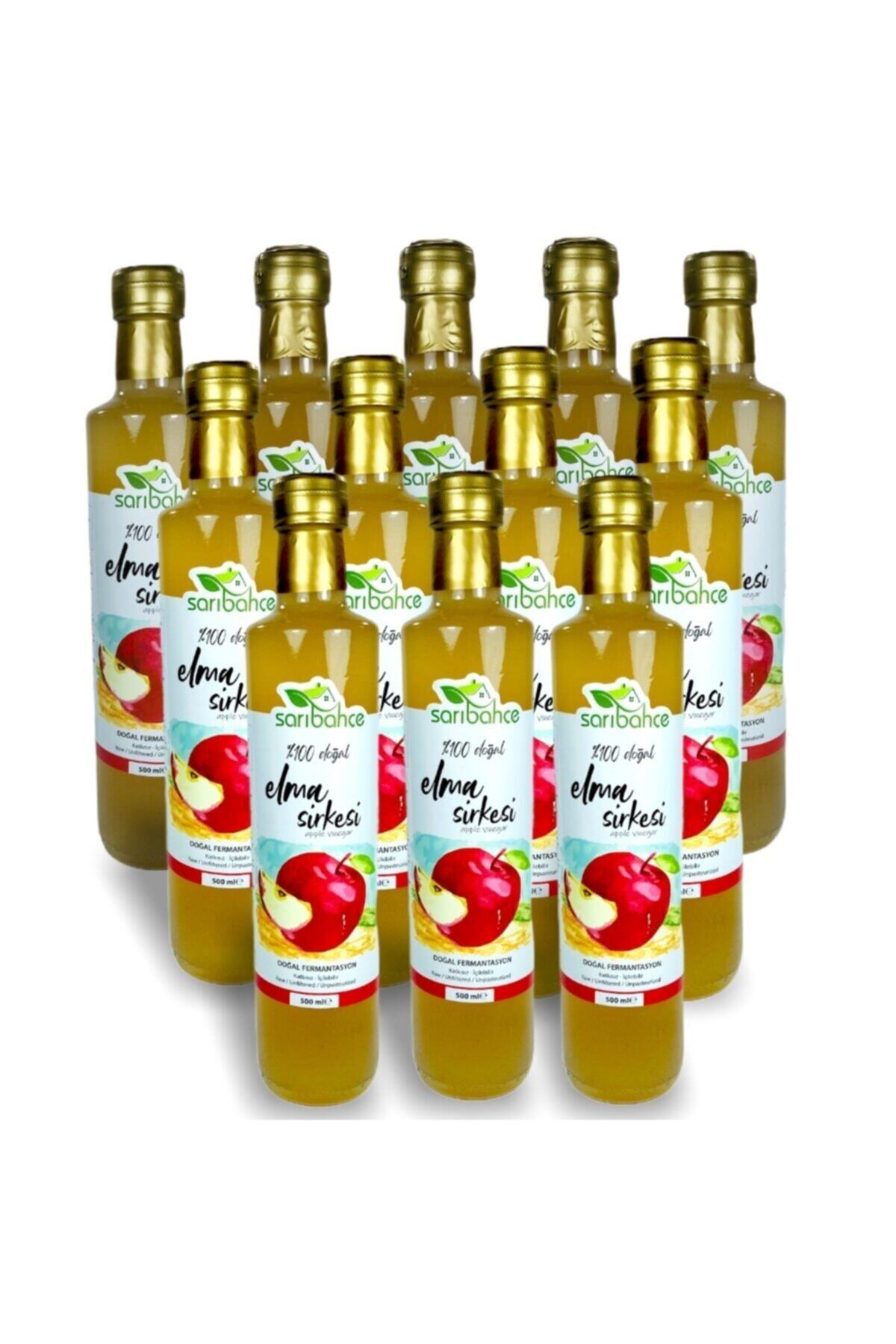 Sarıbahçe Elma Sirkesi Doğal Fermente 500 Ml - 12li Paket